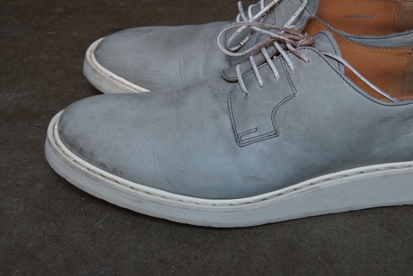 Maison Margiela Maison Margiela Derbys 11 44 Gray White Leather Lace Up Size US 11 / EU 44 - 8 Thumbnail