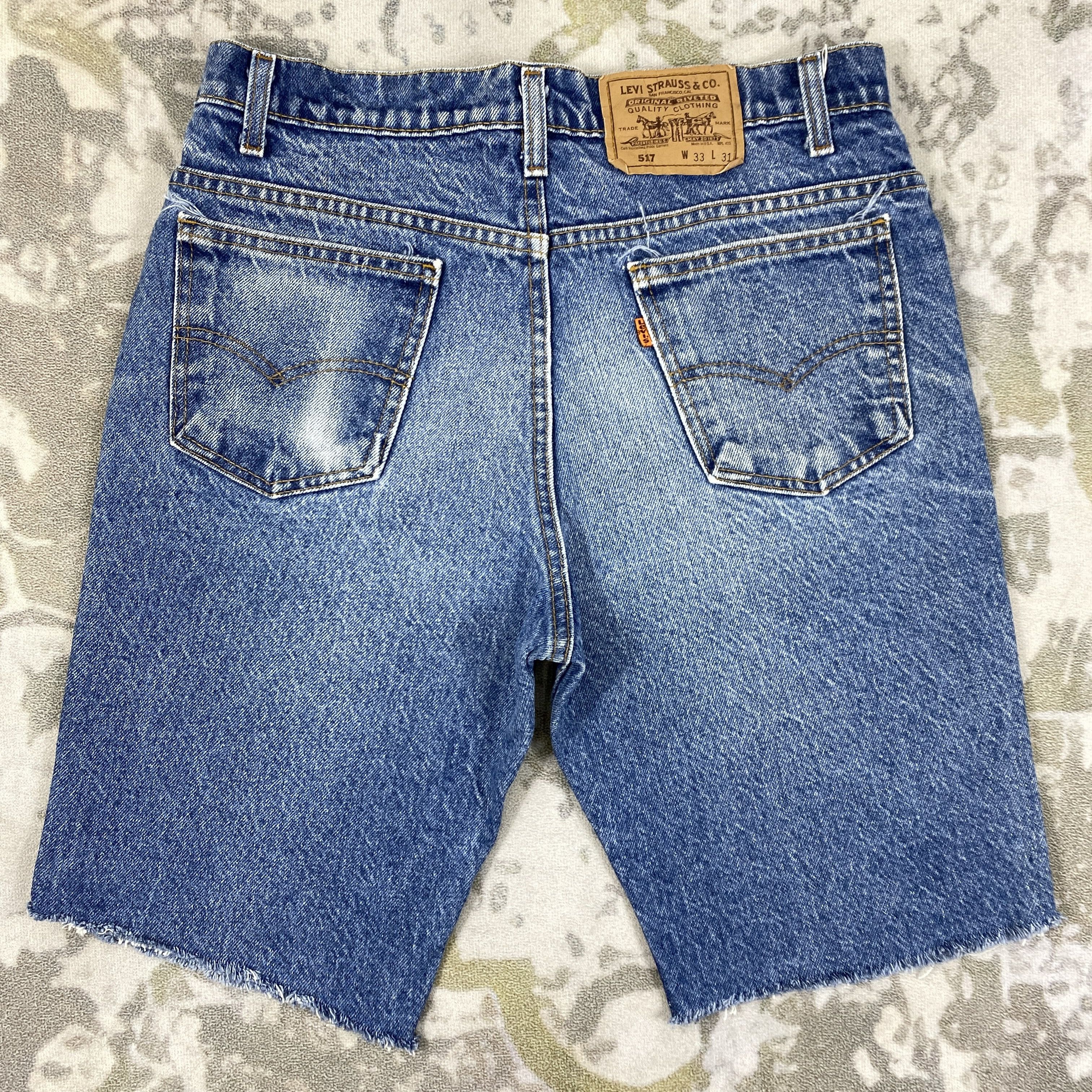 Vintage Orange Tab Levi's 517 Short Jeans 33x10.5 -JN2726