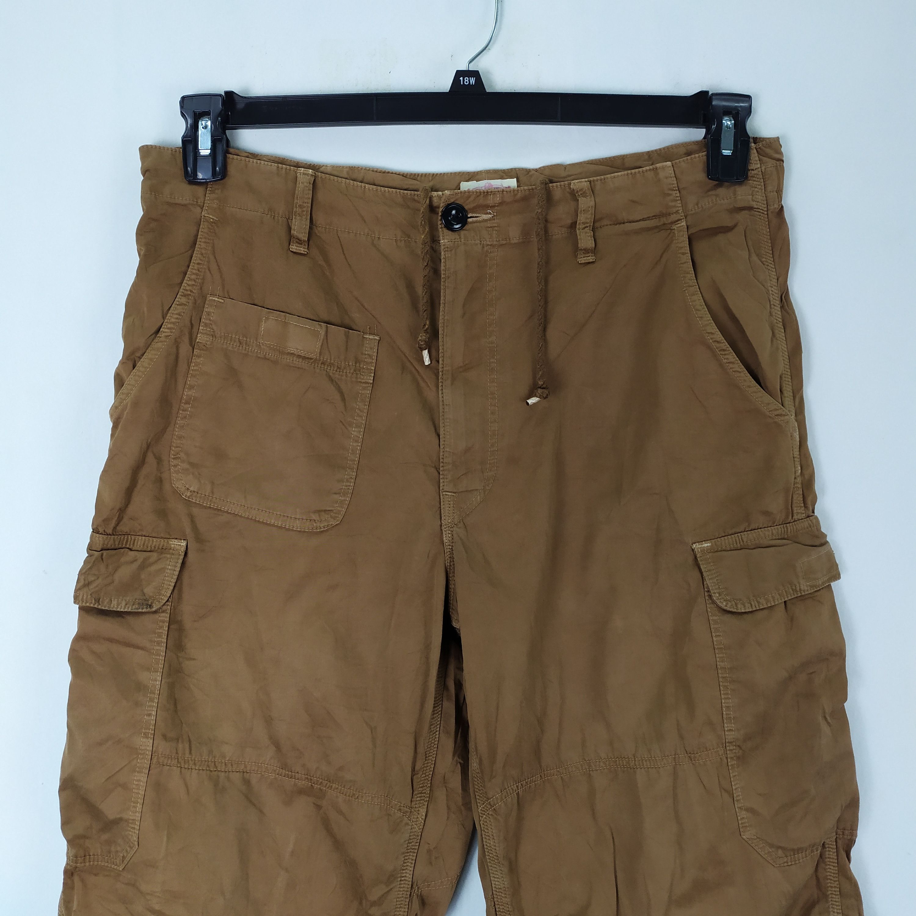 Japanese Brand VINTAGE JAPANESE FADED BROWN CARGO PANTS Size US 34 / EU 50 - 4 Thumbnail