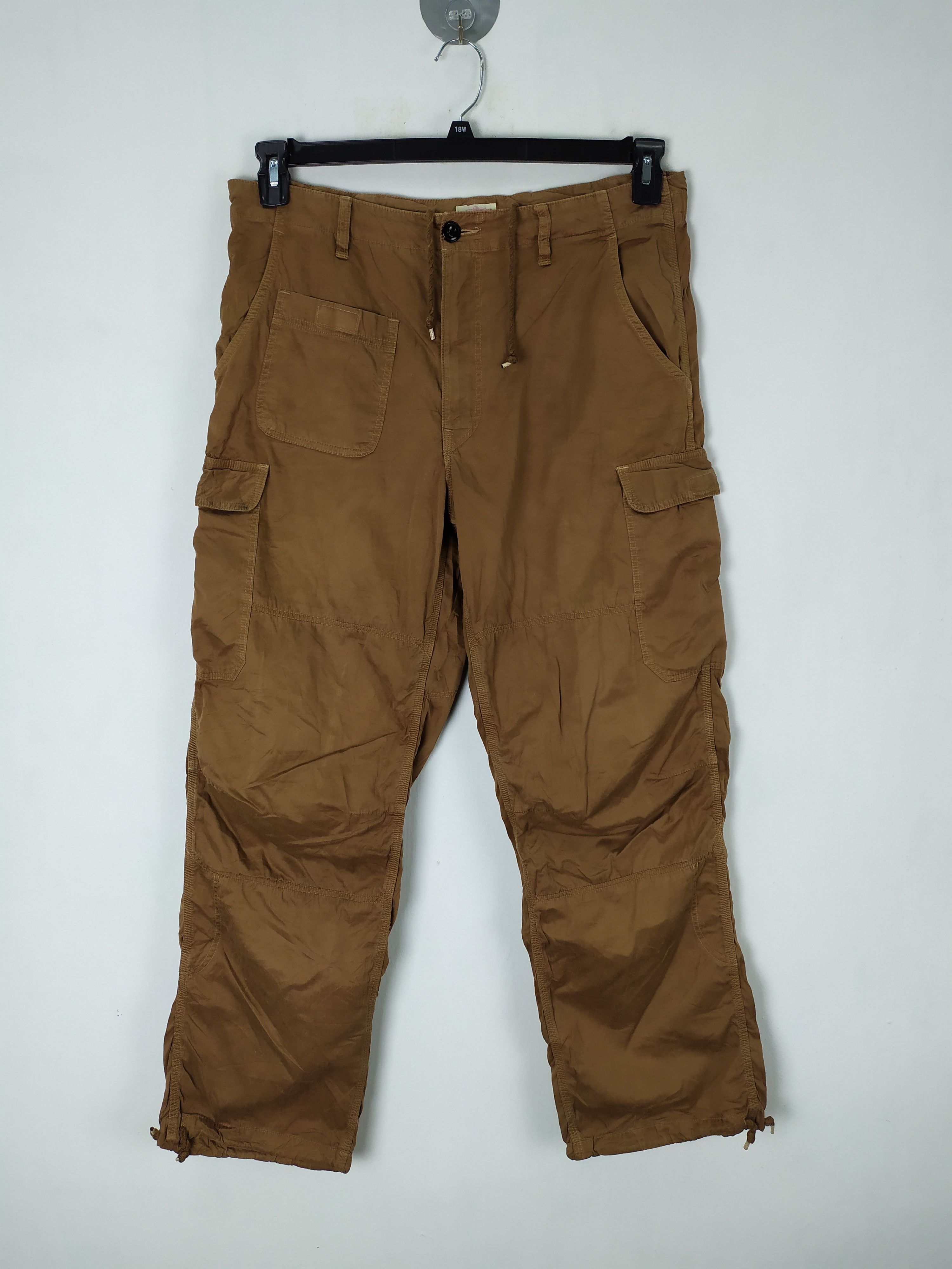 VINTAGE JAPANESE FADED BROWN CARGO PANTS