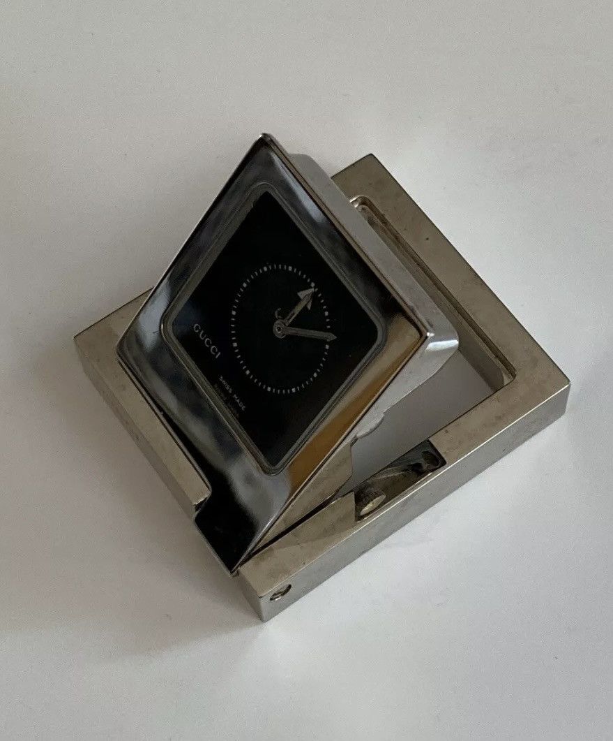 Gucci Gucci Travel Clock W/Leather Case -Retail $1100 Size ONE SIZE - 5 Thumbnail