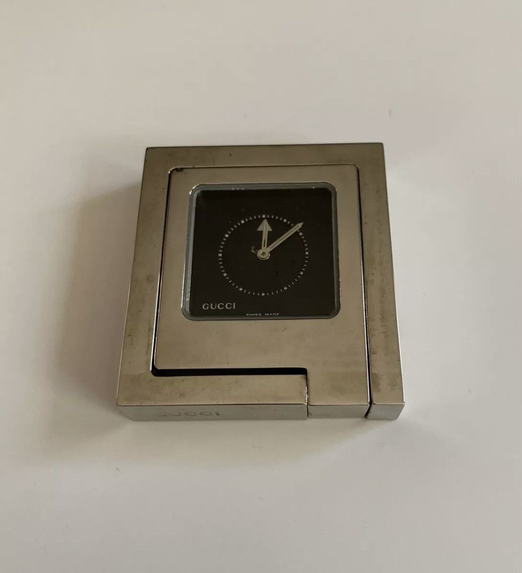 Gucci Gucci Travel Clock W/Leather Case -Retail $1100 Size ONE SIZE - 6 Thumbnail