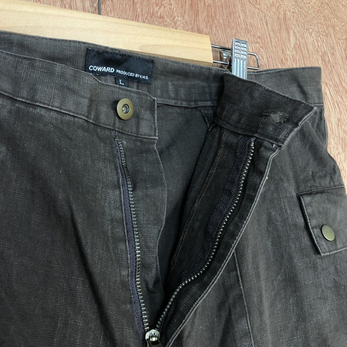 Japanese Brand DLL Japan Brown Multipocket Cargo Pants #2150 Size US 33 - 8 Thumbnail