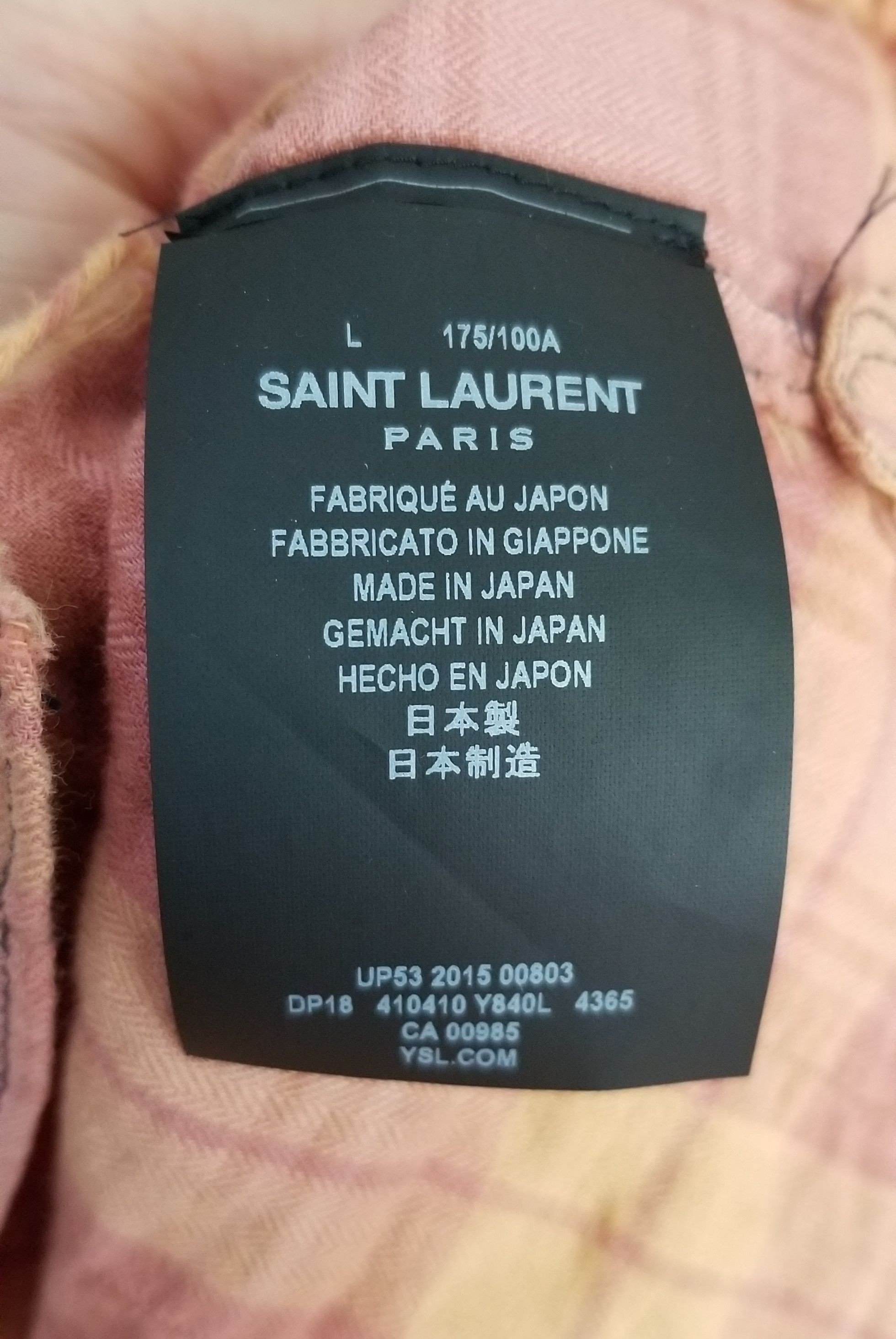 Saint Laurent Paris Saint Laurent Paris Surf Sound Gradient Bleach Shirt Size US L / EU 52-54 / 3 - 4 Thumbnail