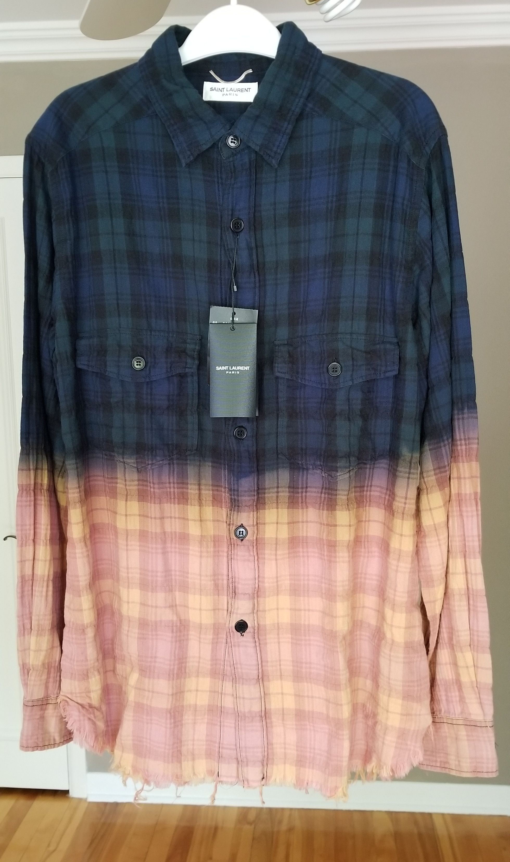 Saint Laurent Paris Saint Laurent Paris Surf Sound Gradient Bleach Shirt Size US L / EU 52-54 / 3 - 1 Thumbnail