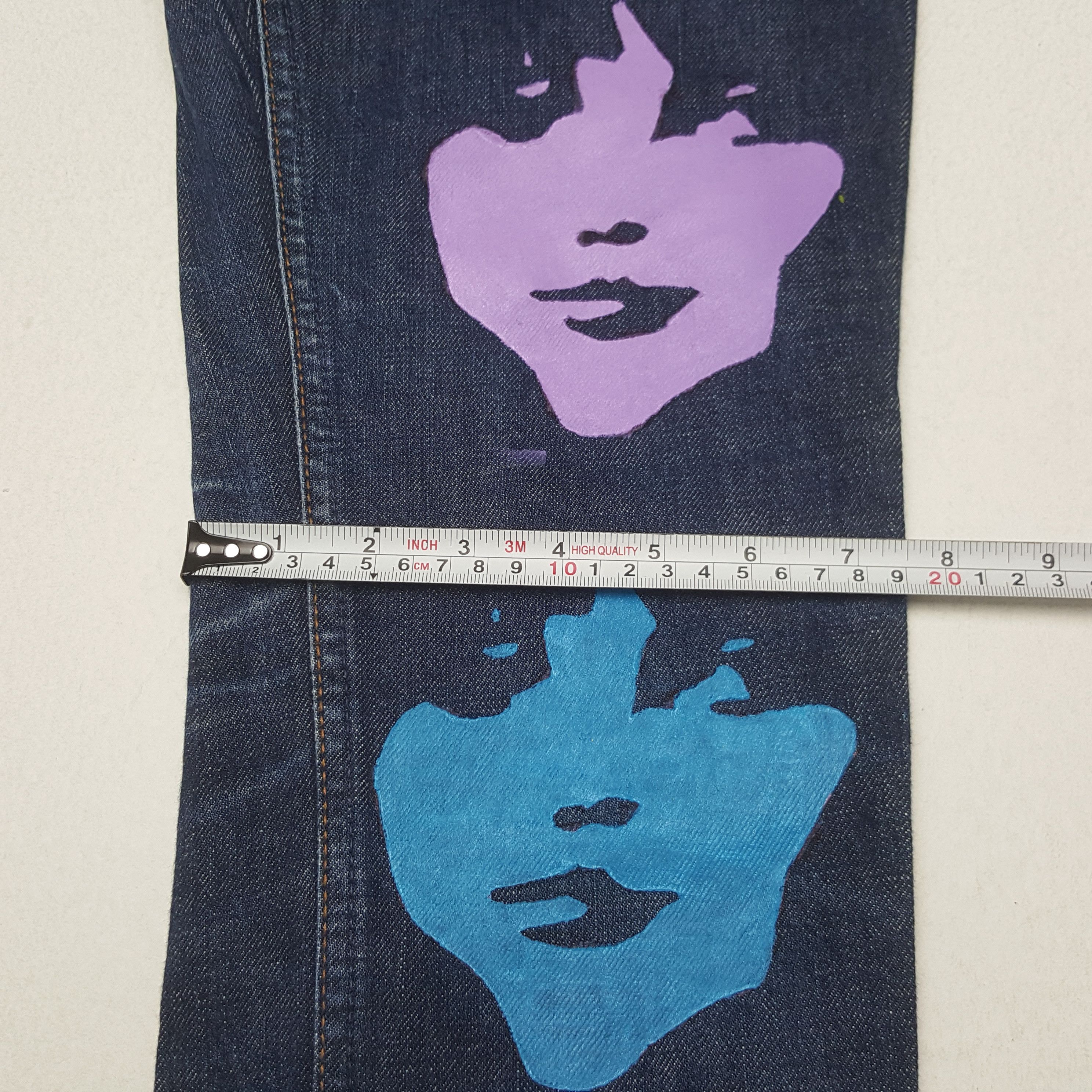 Hysteric Glamour × Vintage Vintage Hysteric Glamour Custom Multi Colour Art Denim Size US 30 / EU 46 - 10 Thumbnail