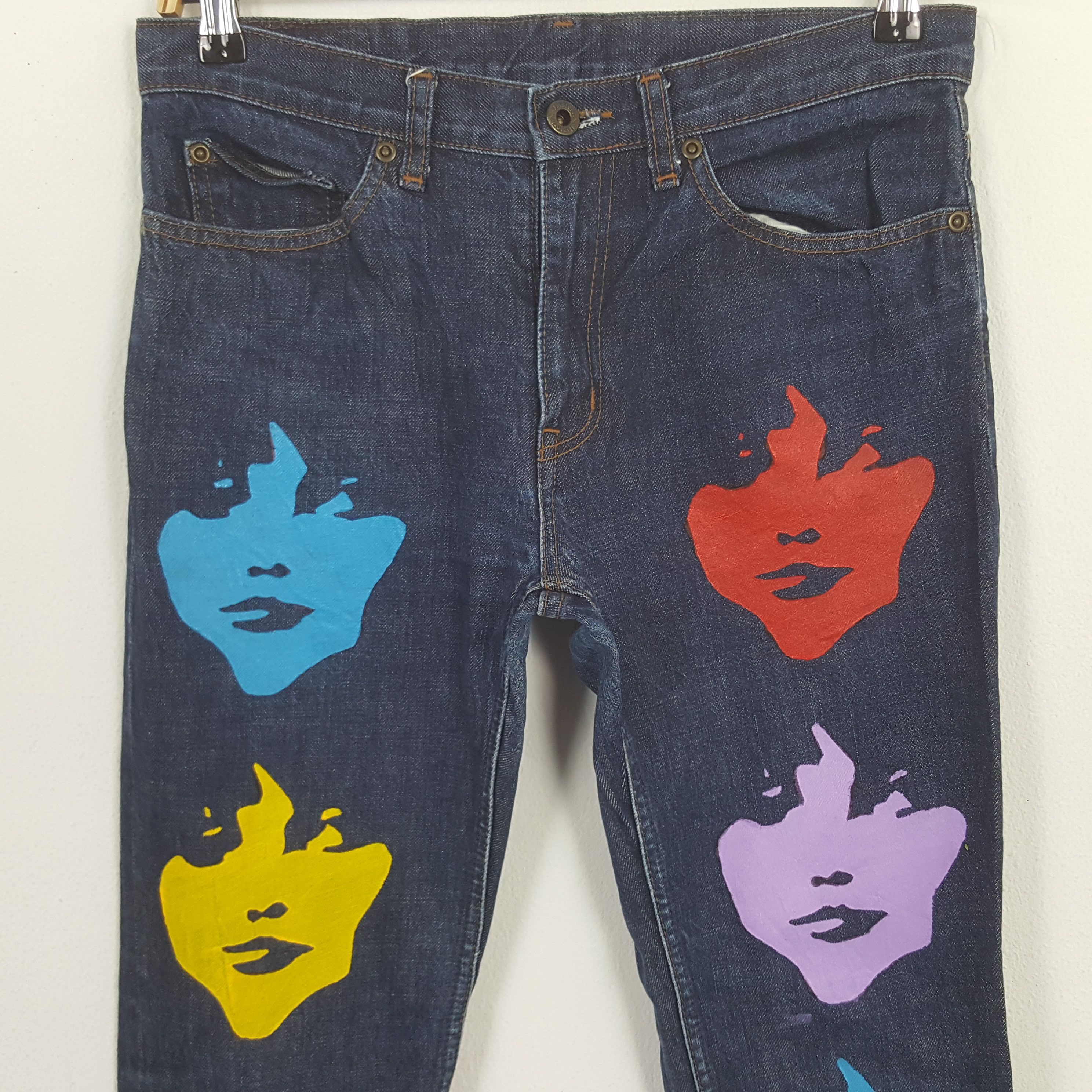 Hysteric Glamour × Vintage Vintage Hysteric Glamour Custom Multi Colour Art Denim Size US 30 / EU 46 - 2 Thumbnail