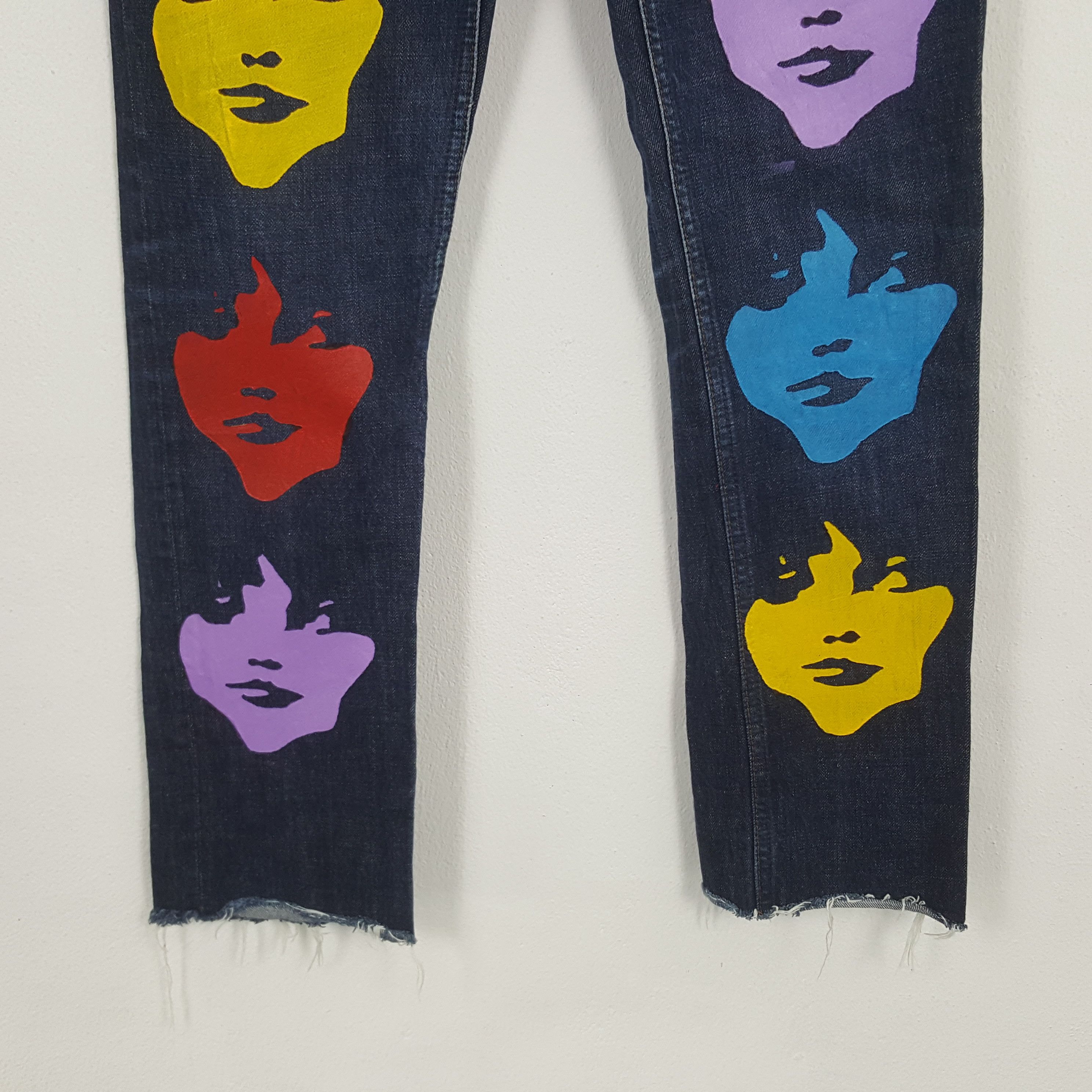 Hysteric Glamour × Vintage Vintage Hysteric Glamour Custom Multi Colour Art Denim Size US 30 / EU 46 - 3 Thumbnail