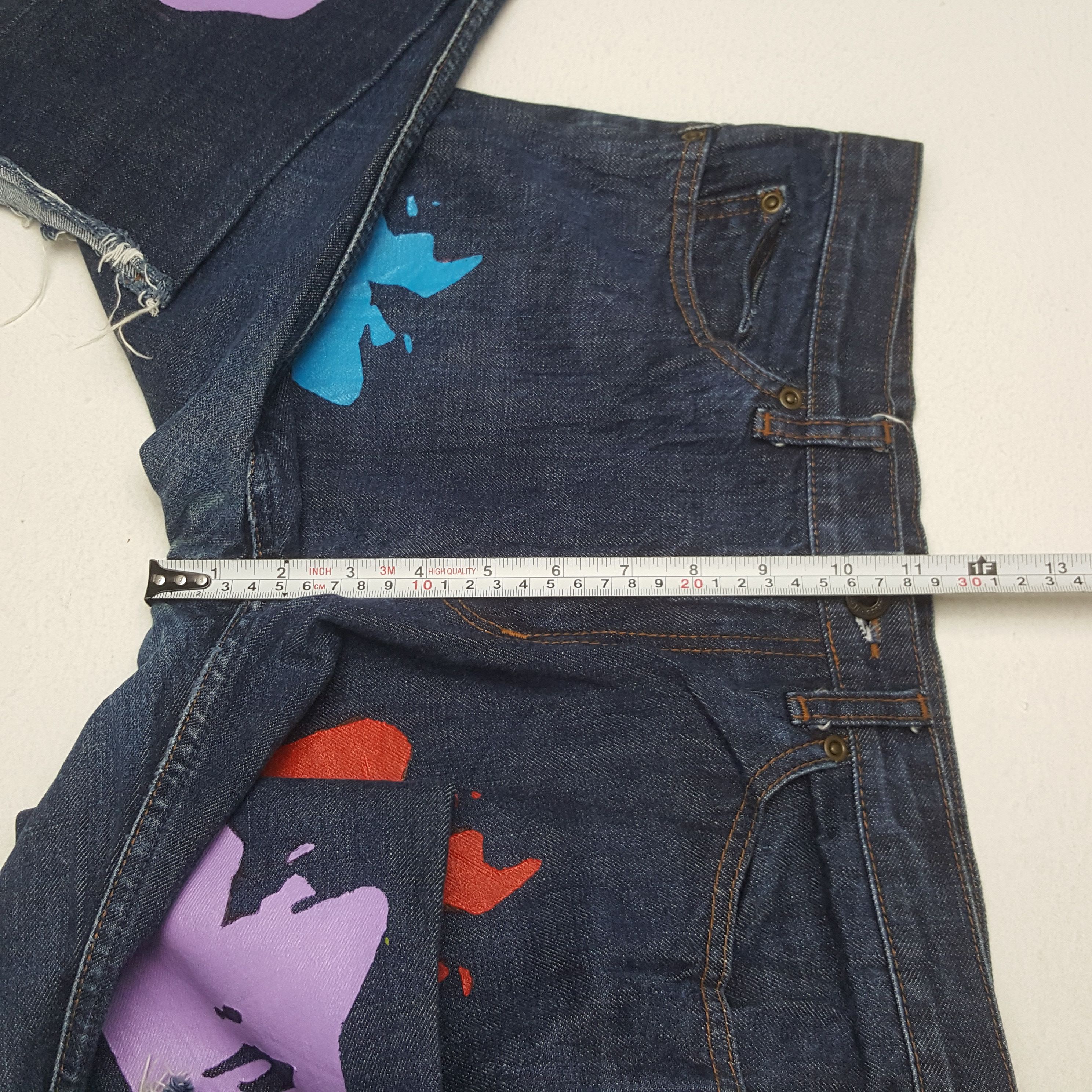 Hysteric Glamour × Vintage Vintage Hysteric Glamour Custom Multi Colour Art Denim Size US 30 / EU 46 - 8 Thumbnail