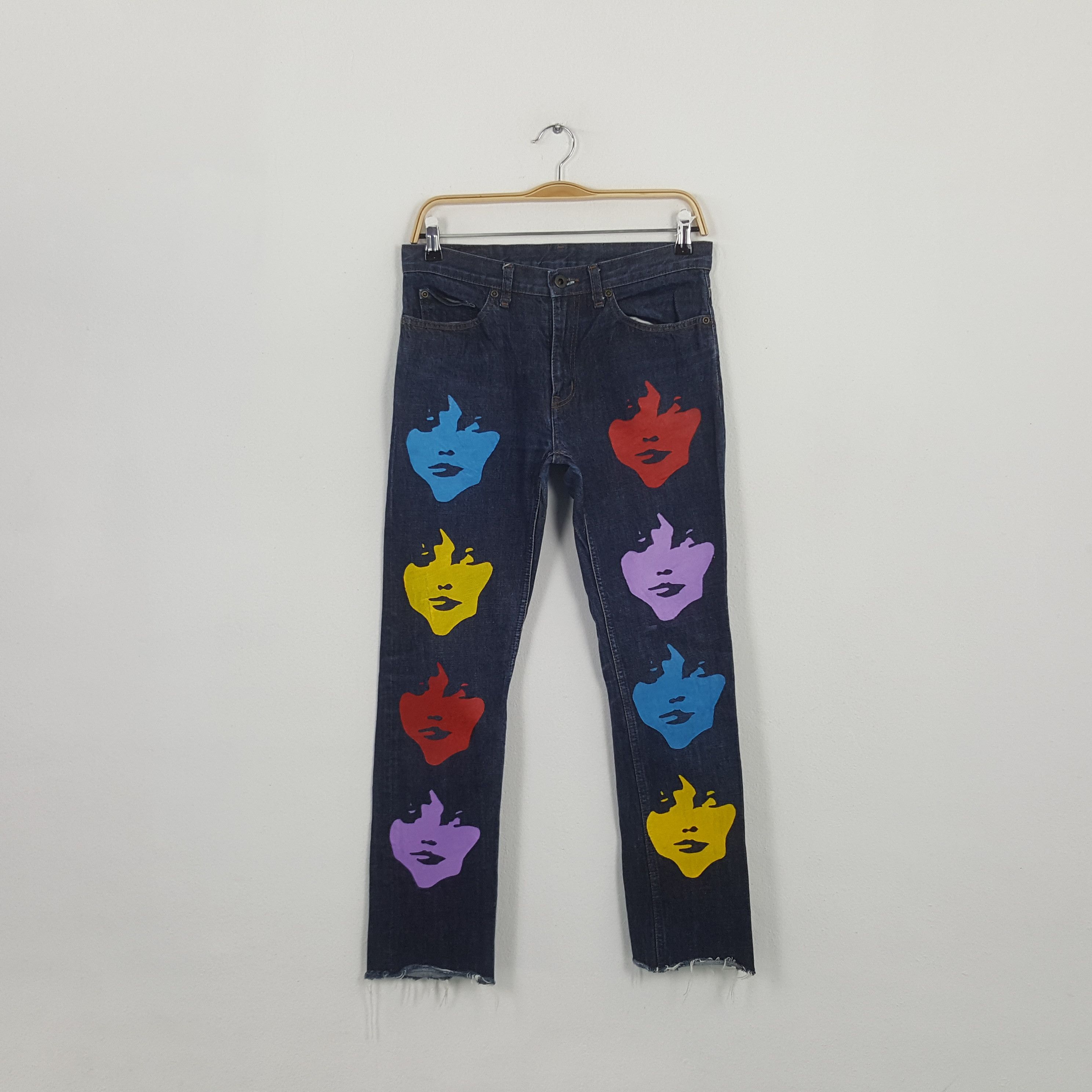 Hysteric Glamour × Vintage Vintage Hysteric Glamour Custom Multi Colour Art Denim Size US 30 / EU 46 - 1 Thumbnail