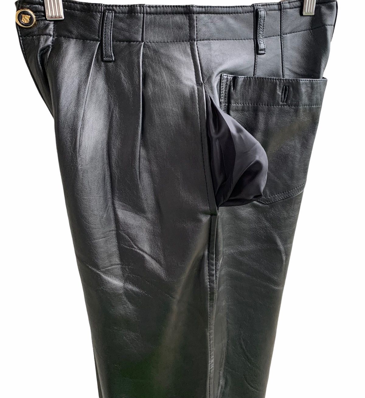 Genuine Leather Vintage Leather Valenza Po Sports Pants Size US 29 - 3 Thumbnail
