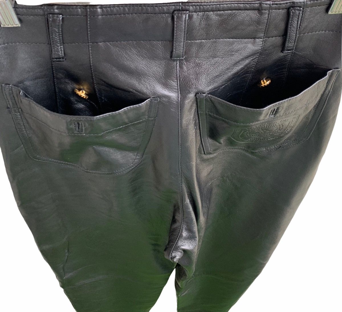 Genuine Leather Vintage Leather Valenza Po Sports Pants Size US 29 - 4 Thumbnail