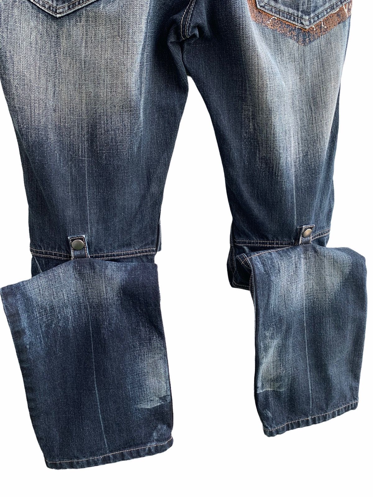 PPFM Japanese Brand PPFM Distressed Double Waist Jeans Size US 30 / EU 46 - 6 Thumbnail
