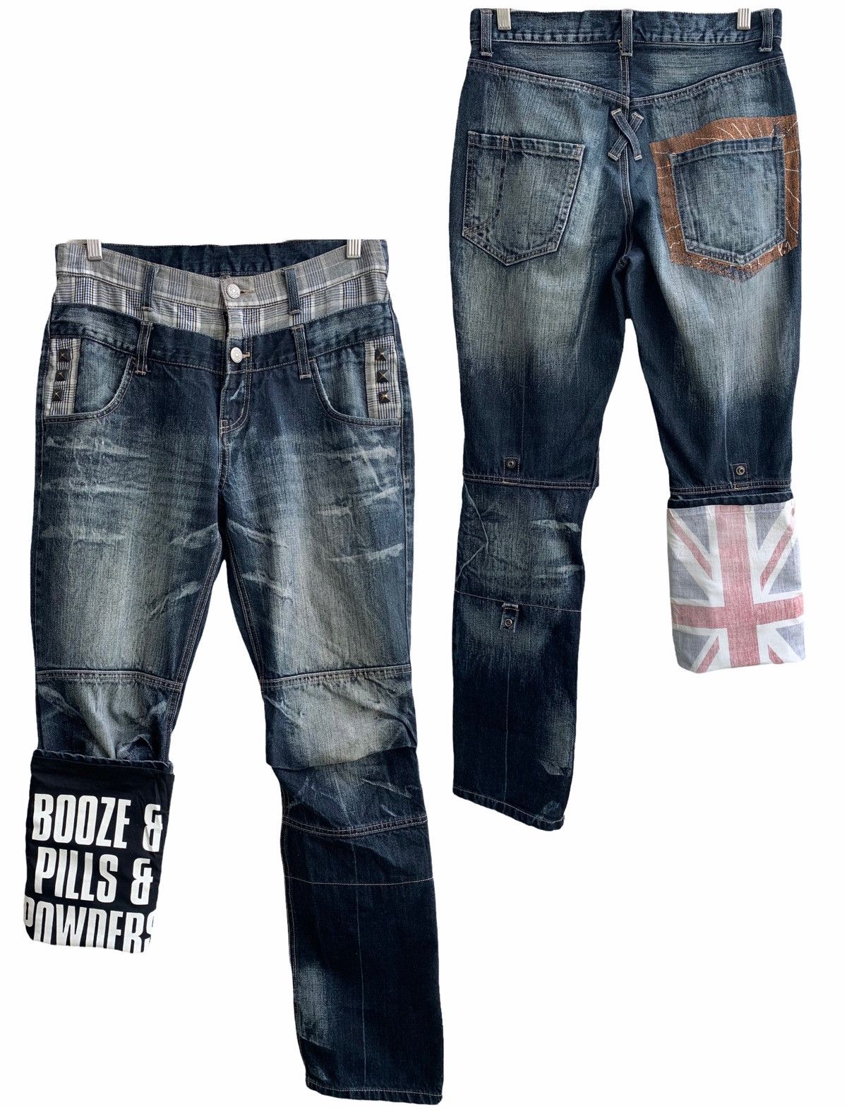 PPFM Japanese Brand PPFM Distressed Double Waist Jeans Size US 30 / EU 46 - 1 Thumbnail