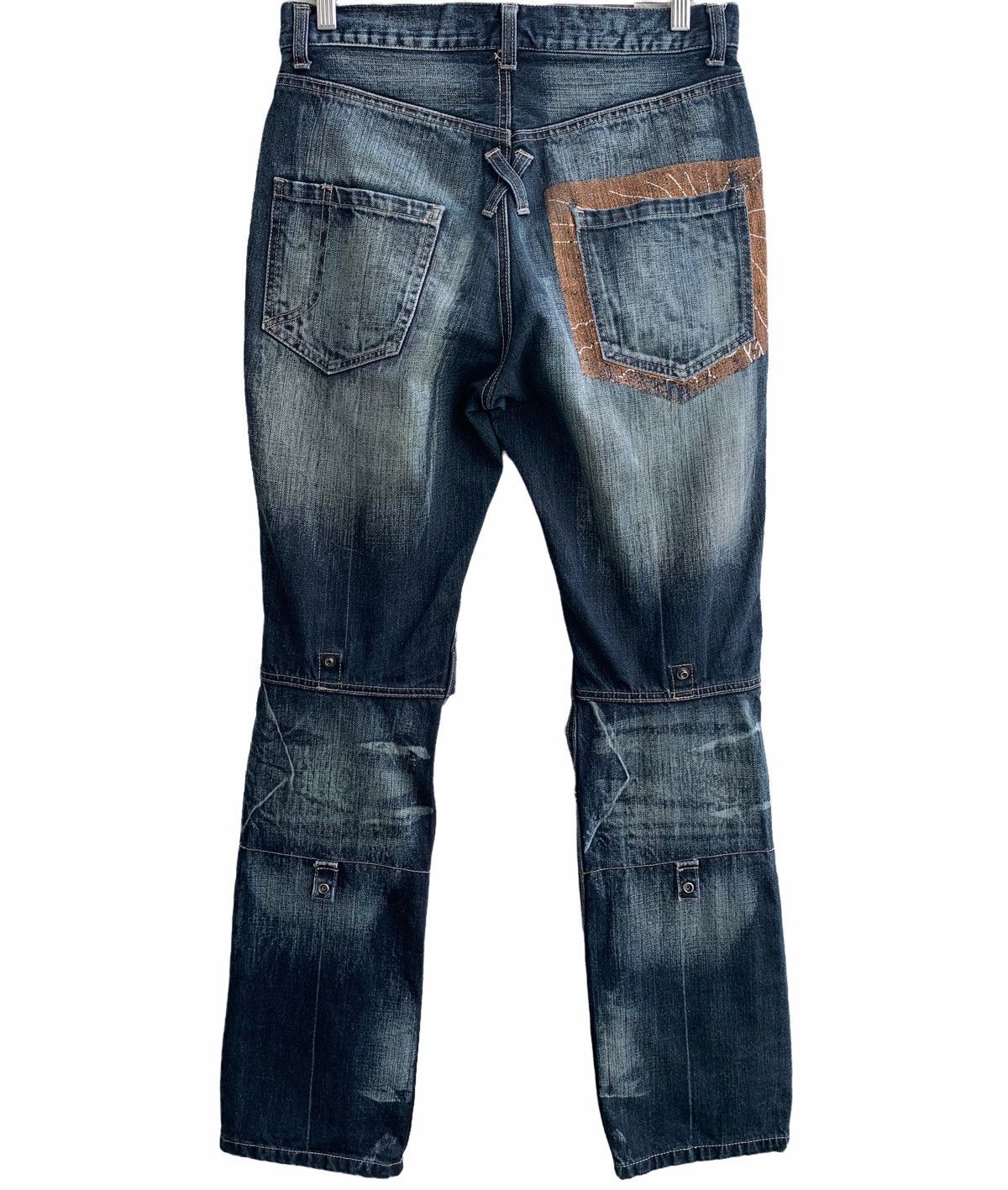PPFM Japanese Brand PPFM Distressed Double Waist Jeans Size US 30 / EU 46 - 3 Thumbnail