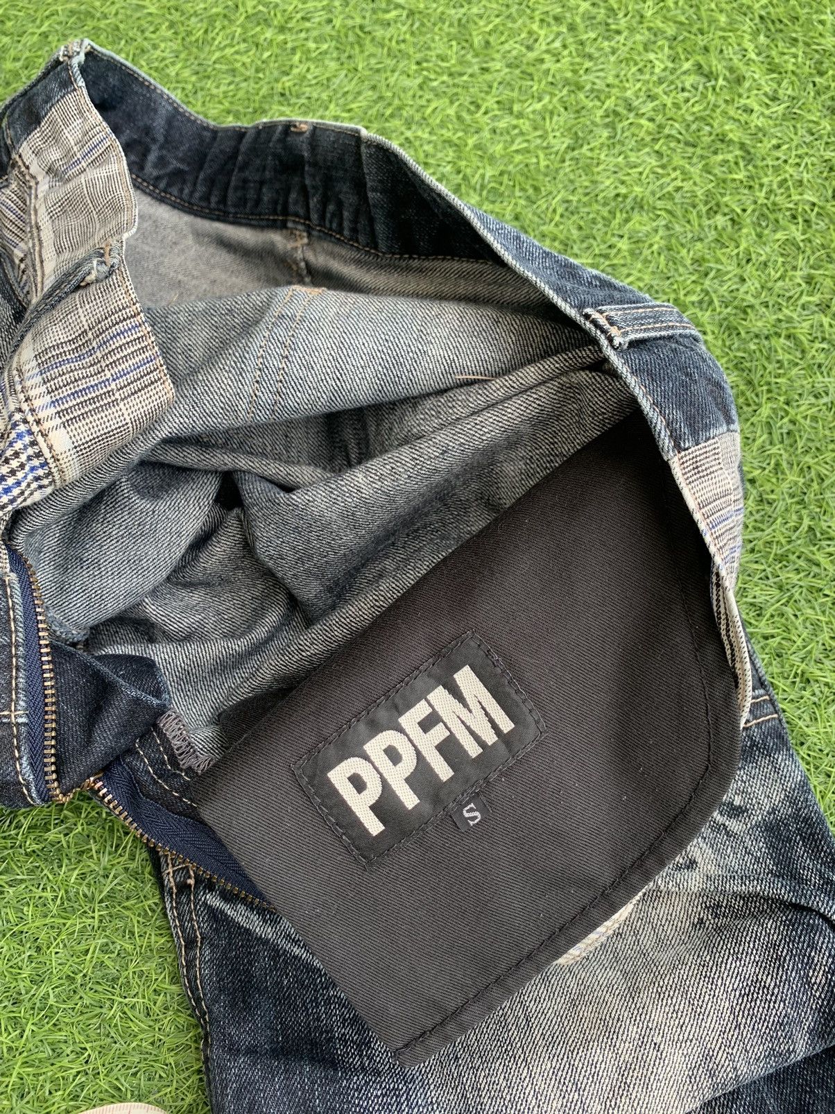 PPFM Japanese Brand PPFM Distressed Double Waist Jeans Size US 30 / EU 46 - 11 Thumbnail