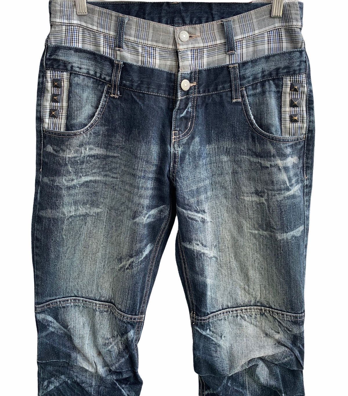PPFM Japanese Brand PPFM Distressed Double Waist Jeans Size US 30 / EU 46 - 4 Thumbnail