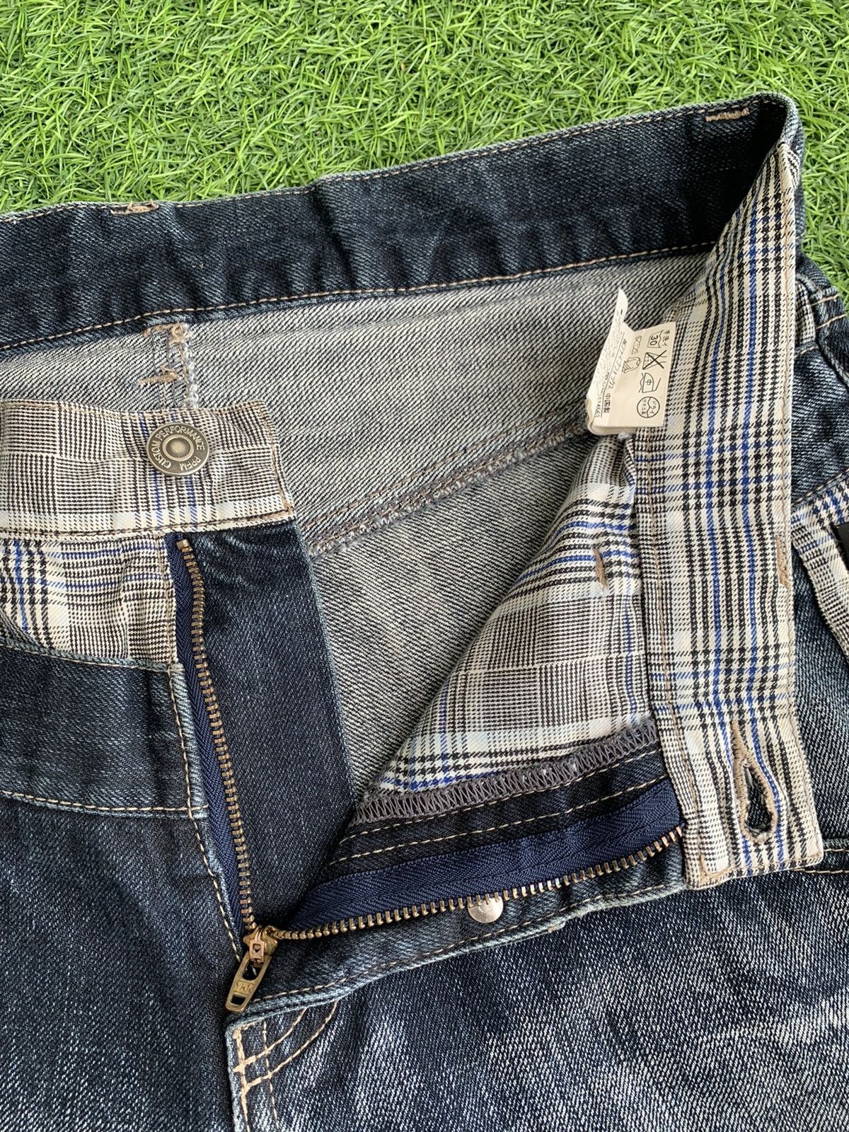 PPFM Japanese Brand PPFM Distressed Double Waist Jeans Size US 30 / EU 46 - 14 Thumbnail