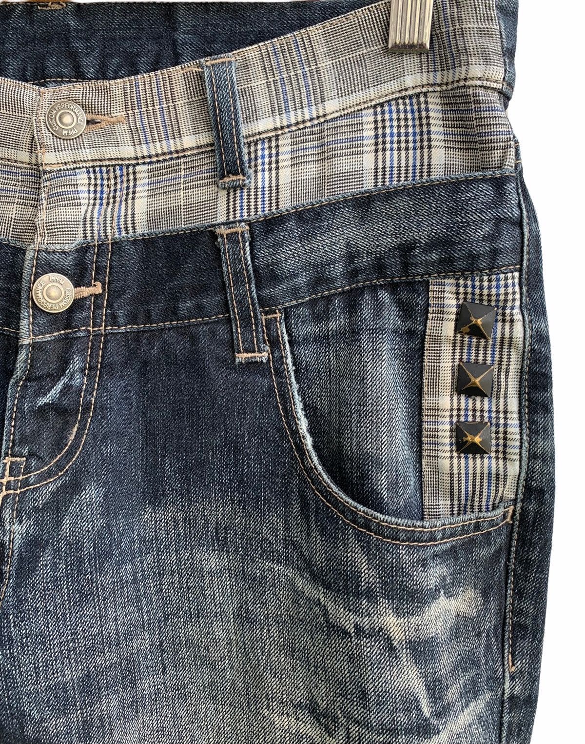 PPFM Japanese Brand PPFM Distressed Double Waist Jeans Size US 30 / EU 46 - 8 Thumbnail