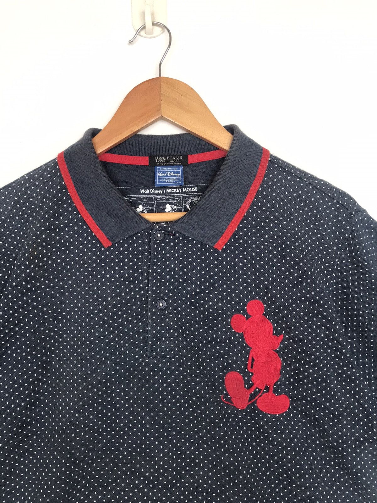 Disney Vintage Mickey Mouse X Beams Japan Polo Shirt Size US M / EU 48-50 / 2 - 2 Thumbnail