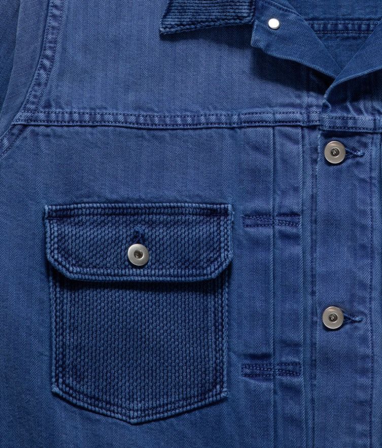 Samuel Zelig type ii sashiko herringbone denim jacket Size US S / EU 44-46 / 1 - 2 Thumbnail