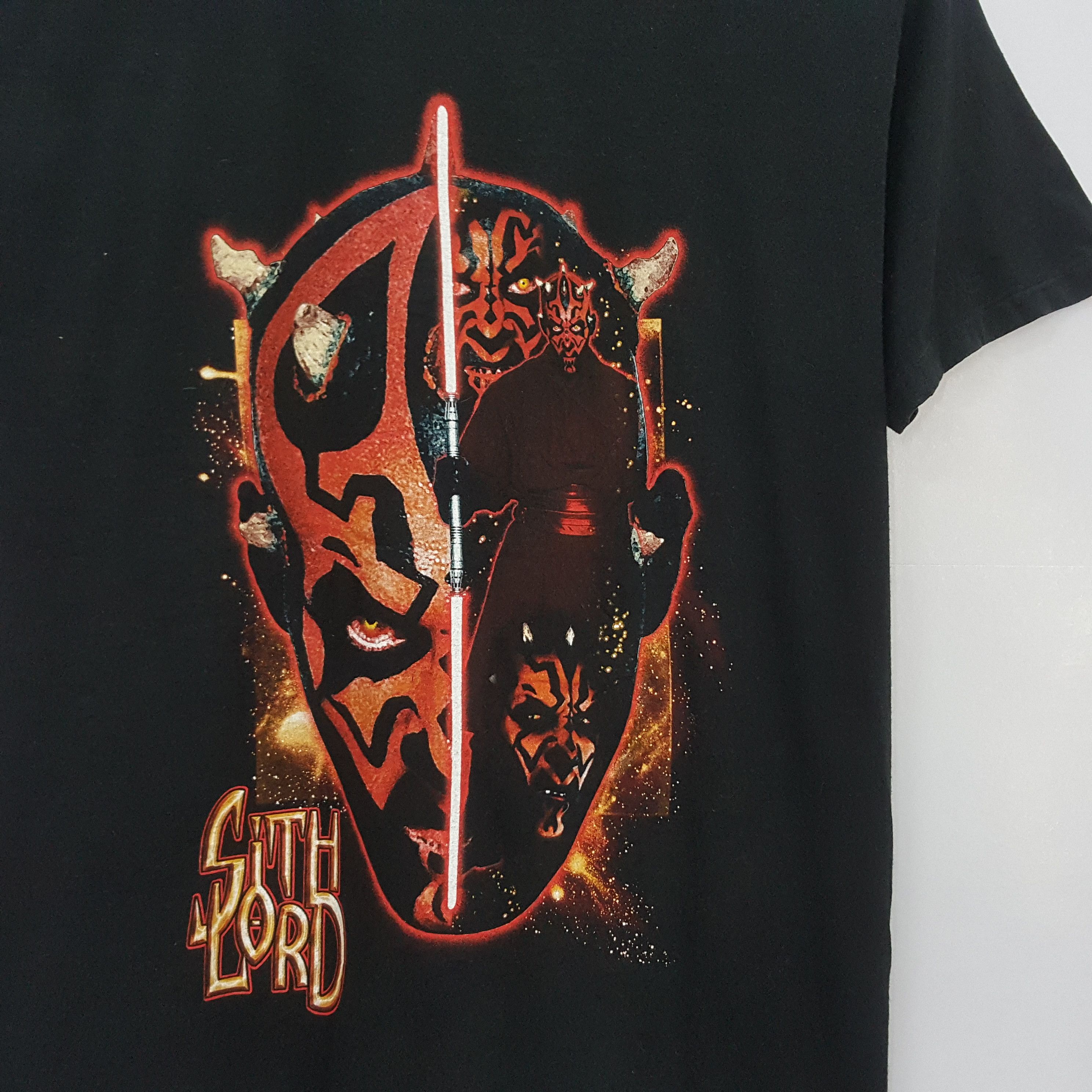 Vintage Vintage 90's STAR WARS EPISODE 1 SiTH LORD design t-shirt Size US XL / EU 56 / 4 - 3 Thumbnail