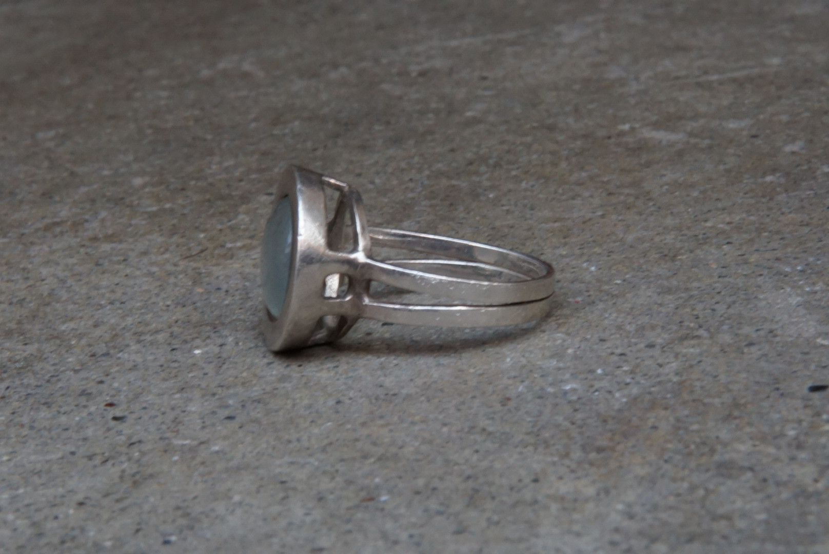 Jewelry × Sterling Silver × Vintage Sterling Silver Ring Glass Size 9.5 Mexico .925 6.4g Size ONE SIZE - 3 Thumbnail