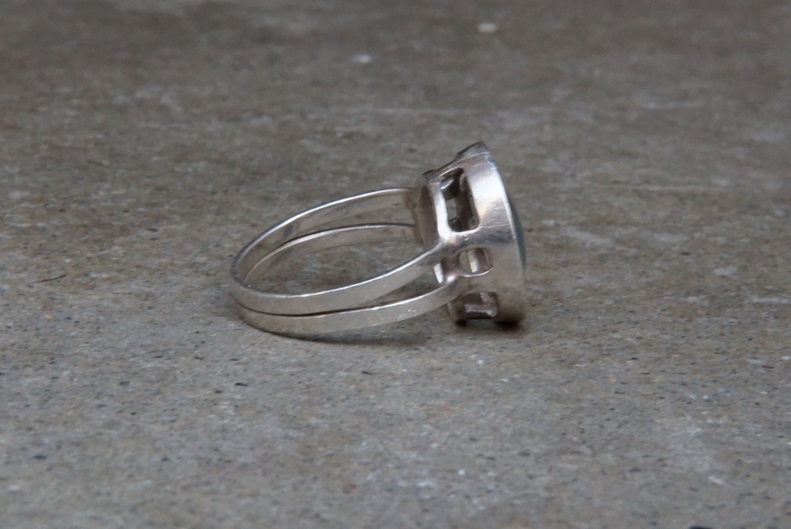 Jewelry × Sterling Silver × Vintage Sterling Silver Ring Glass Size 9.5 Mexico .925 6.4g Size ONE SIZE - 4 Thumbnail