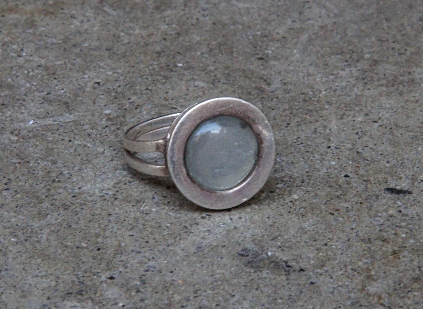 Jewelry × Sterling Silver × Vintage Sterling Silver Ring Glass Size 9.5 Mexico .925 6.4g Size ONE SIZE - 1 Thumbnail