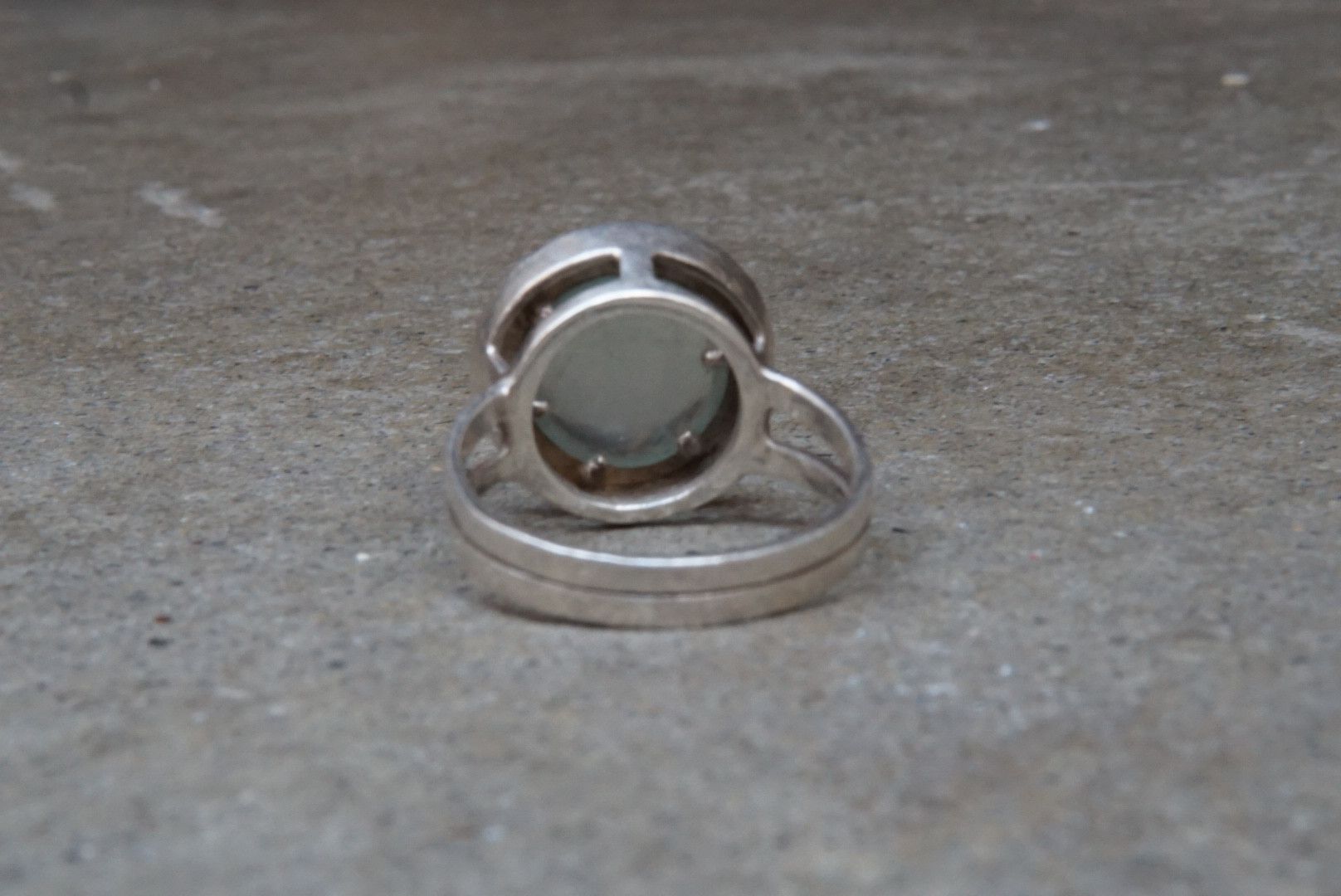 Jewelry × Sterling Silver × Vintage Sterling Silver Ring Glass Size 9.5 Mexico .925 6.4g Size ONE SIZE - 6 Thumbnail