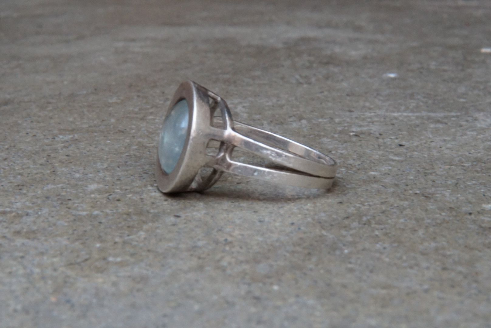 Jewelry × Sterling Silver × Vintage Sterling Silver Ring Glass Size 9.5 Mexico .925 6.4g Size ONE SIZE - 2 Thumbnail
