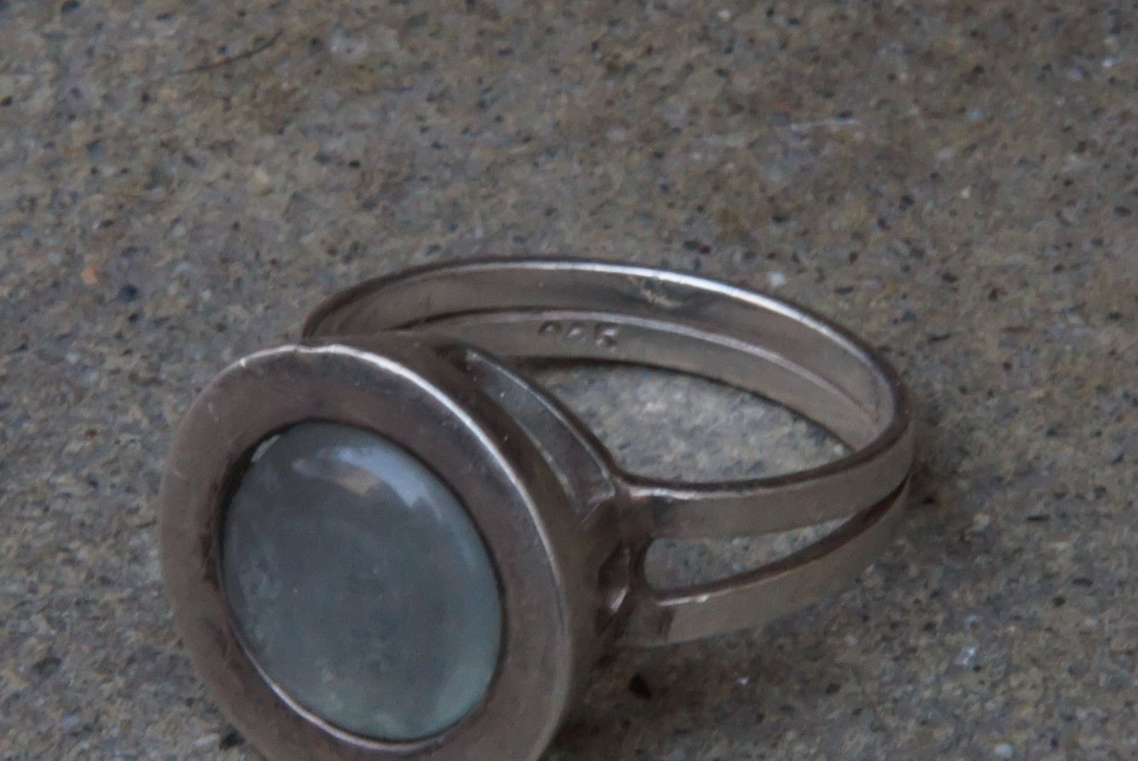 Jewelry × Sterling Silver × Vintage Sterling Silver Ring Glass Size 9.5 Mexico .925 6.4g Size ONE SIZE - 7 Thumbnail