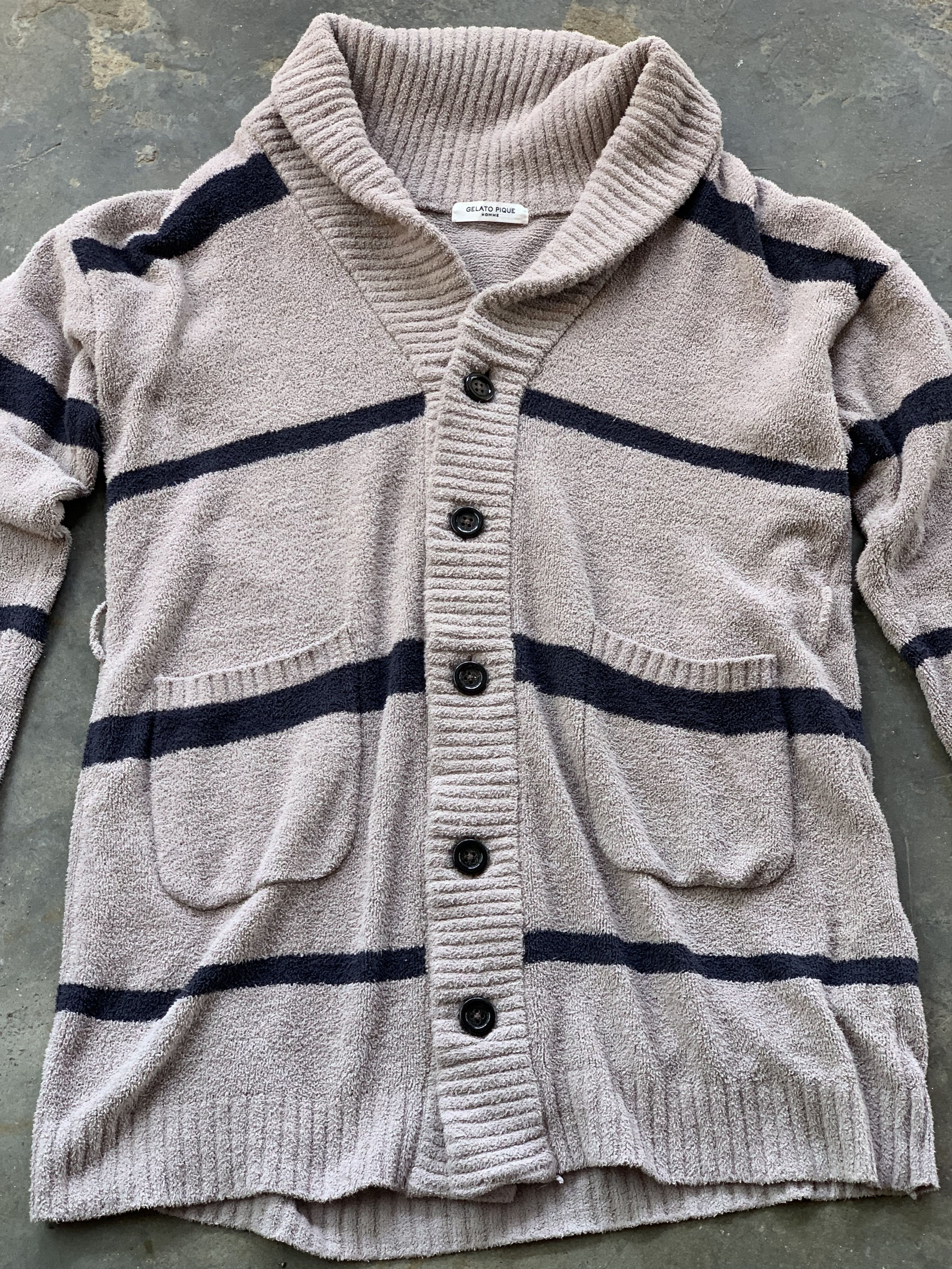 Other Gelato Pique Homme Stripe Cardigan Size L / US 10 / IT 46 - 2 Thumbnail