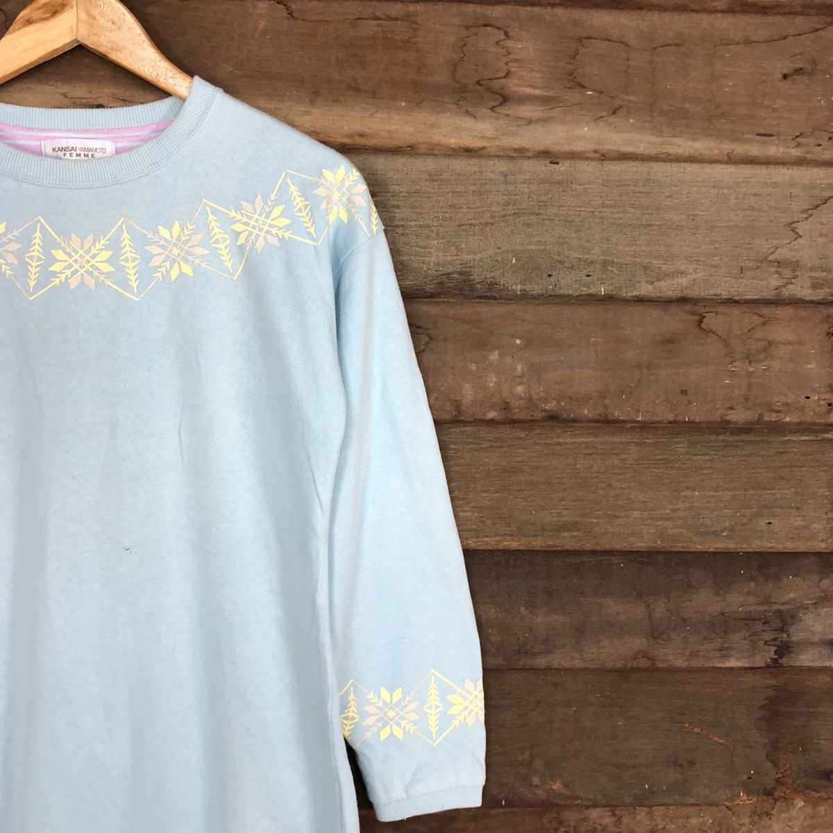 Japanese Brand × Kansai Yamamoto Kansai Yamamoto Femme Blue Sweatshirt #3695 Size M / US 6-8 / IT 42-44 - 5 Thumbnail