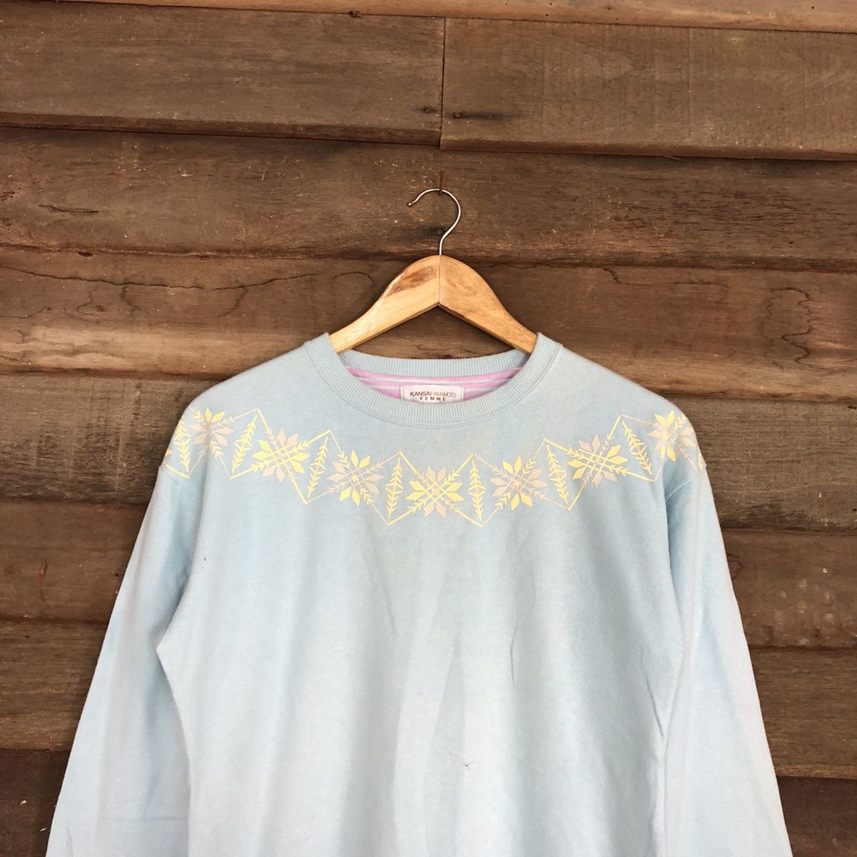 Japanese Brand × Kansai Yamamoto Kansai Yamamoto Femme Blue Sweatshirt #3695 Size M / US 6-8 / IT 42-44 - 9 Thumbnail