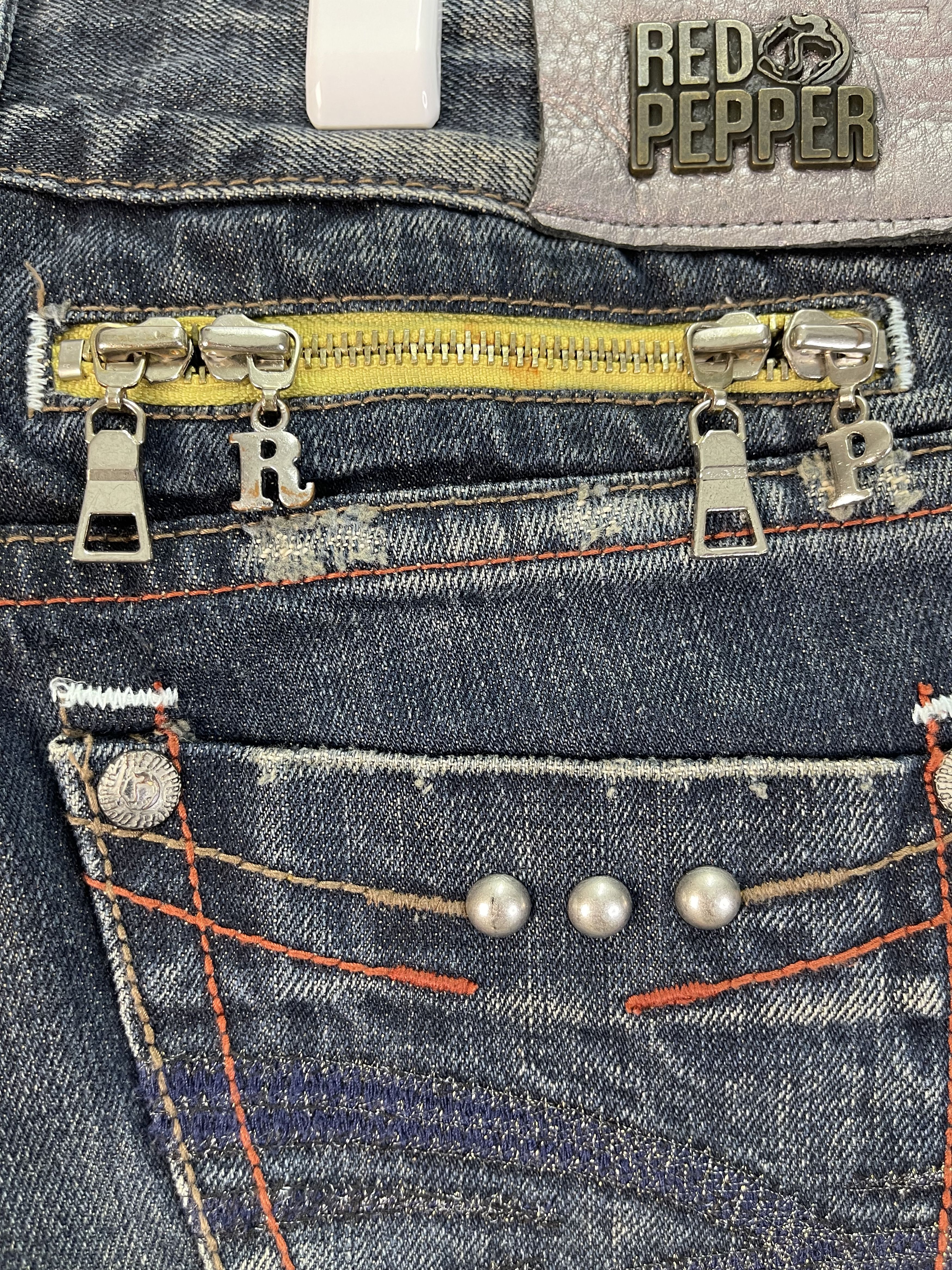 Japanese Brand × Vintage Vintage Red Pepper Special Design Denim Size US 31 - 4 Thumbnail
