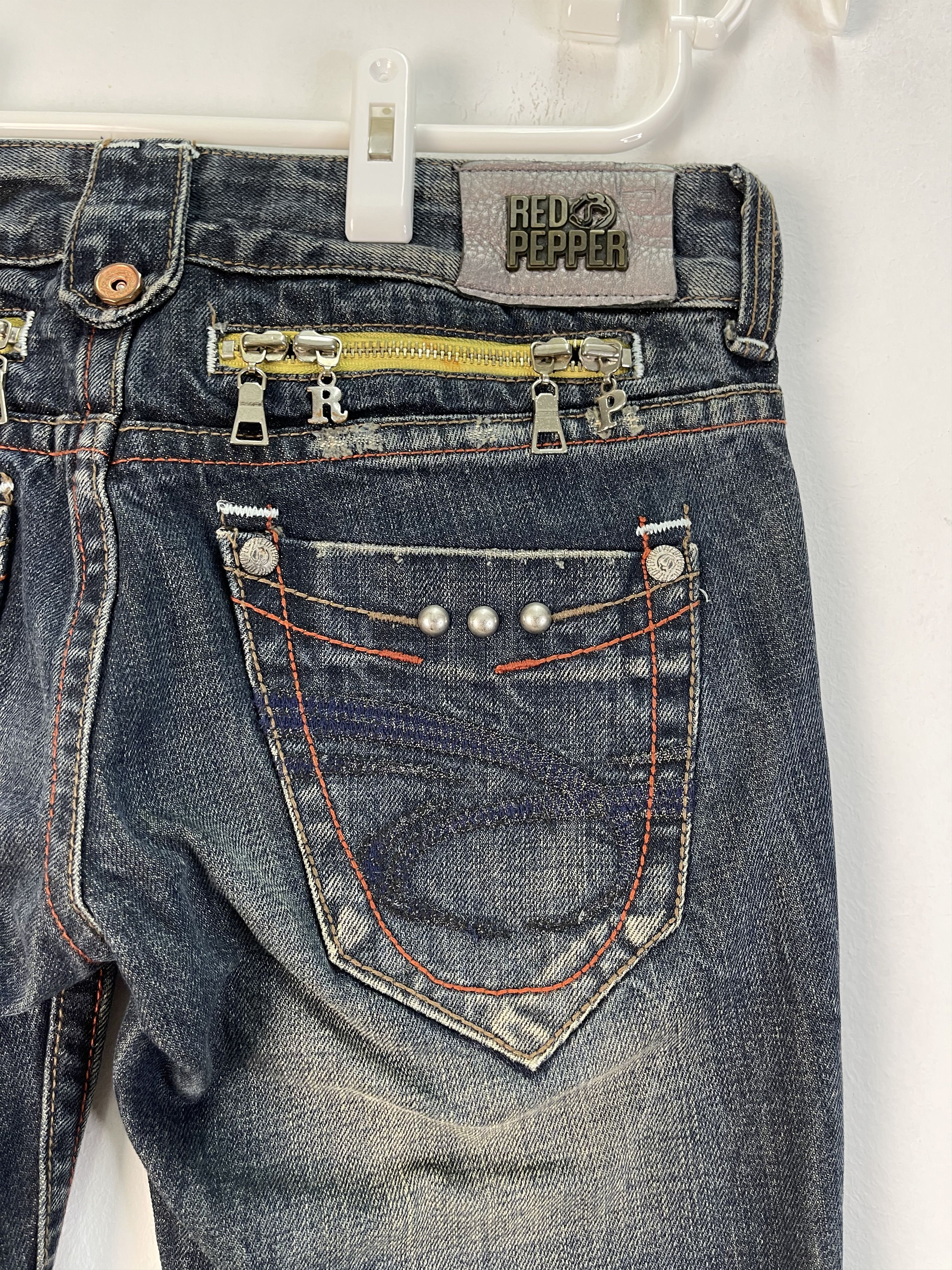 Japanese Brand × Vintage Vintage Red Pepper Special Design Denim Size US 31 - 2 Thumbnail
