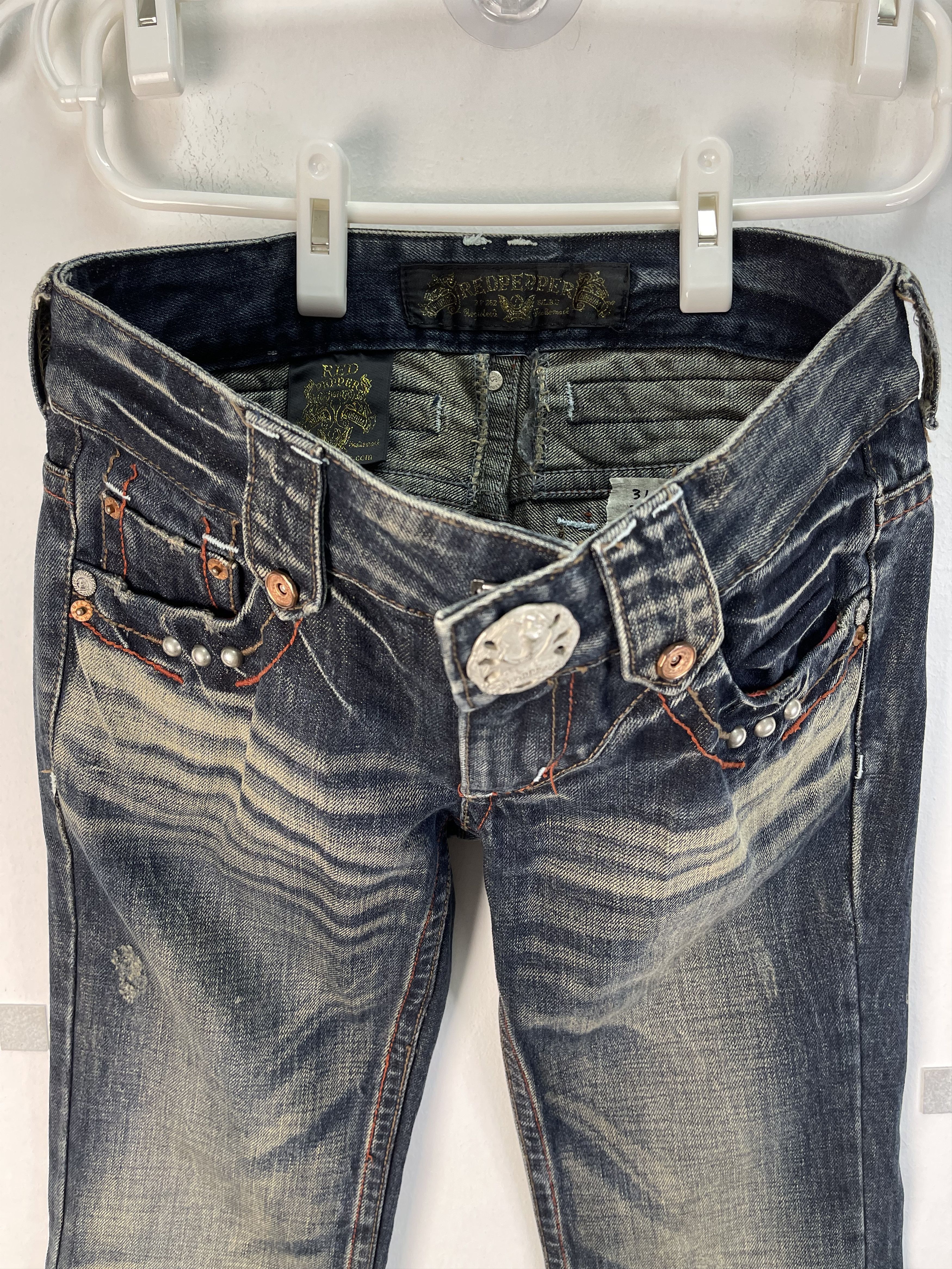 Japanese Brand × Vintage Vintage Red Pepper Special Design Denim Size US 31 - 5 Thumbnail