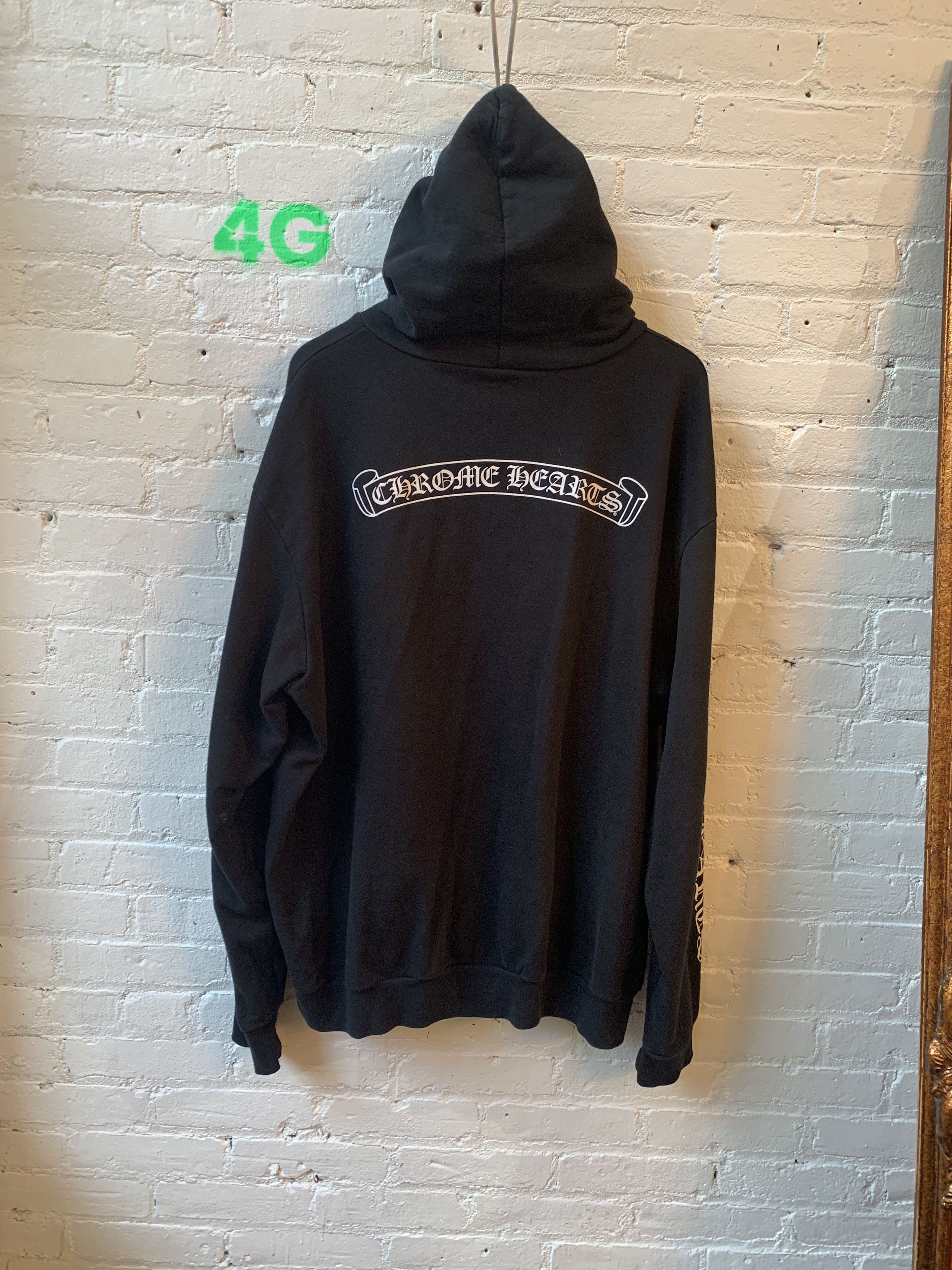 Chrome Hearts CHROME HEARTS Spell out hoodie white on black Size US XXL / EU 58 / 5 - 5 Thumbnail