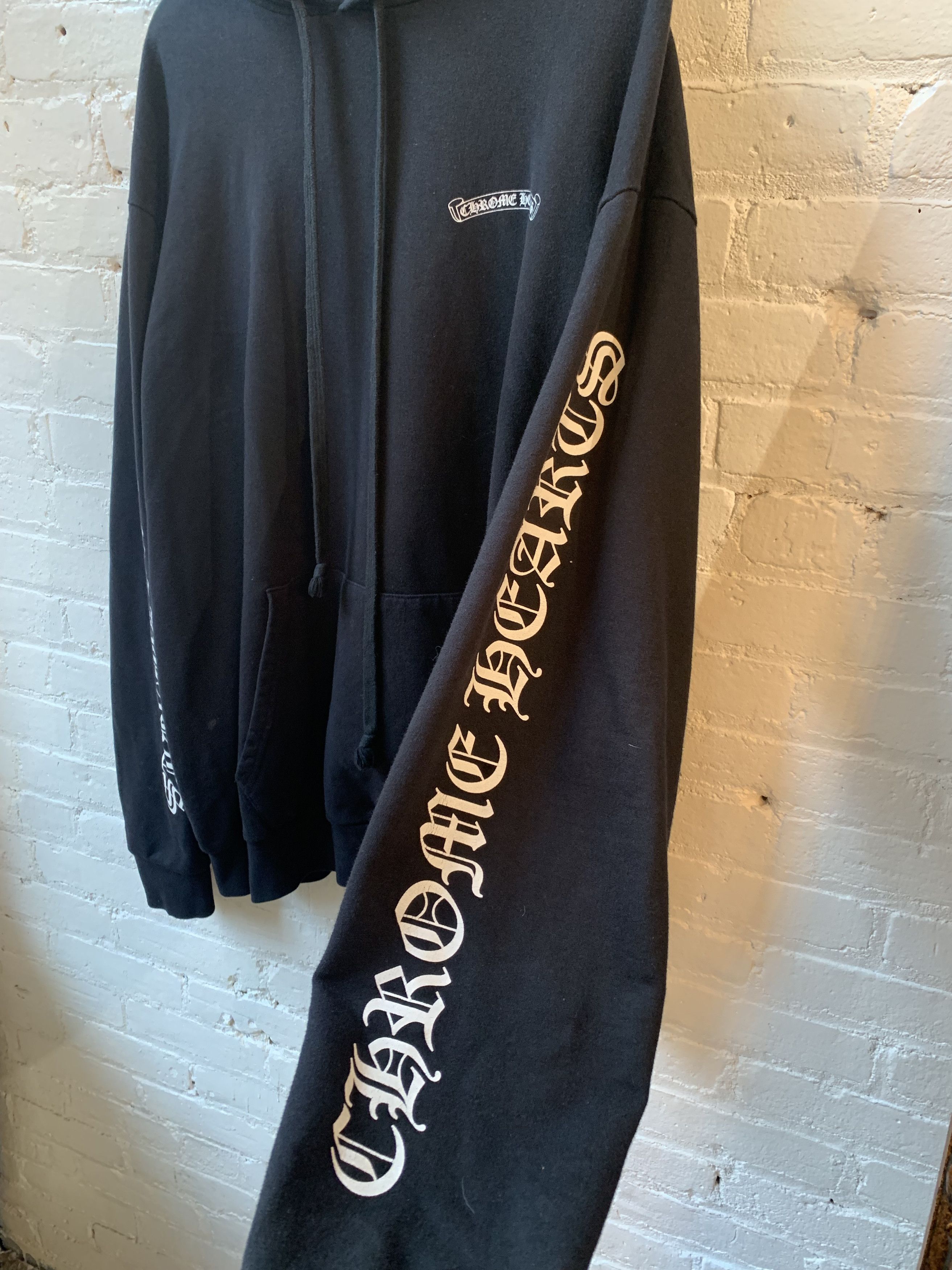 Chrome Hearts CHROME HEARTS Spell out hoodie white on black Size US XXL / EU 58 / 5 - 4 Thumbnail