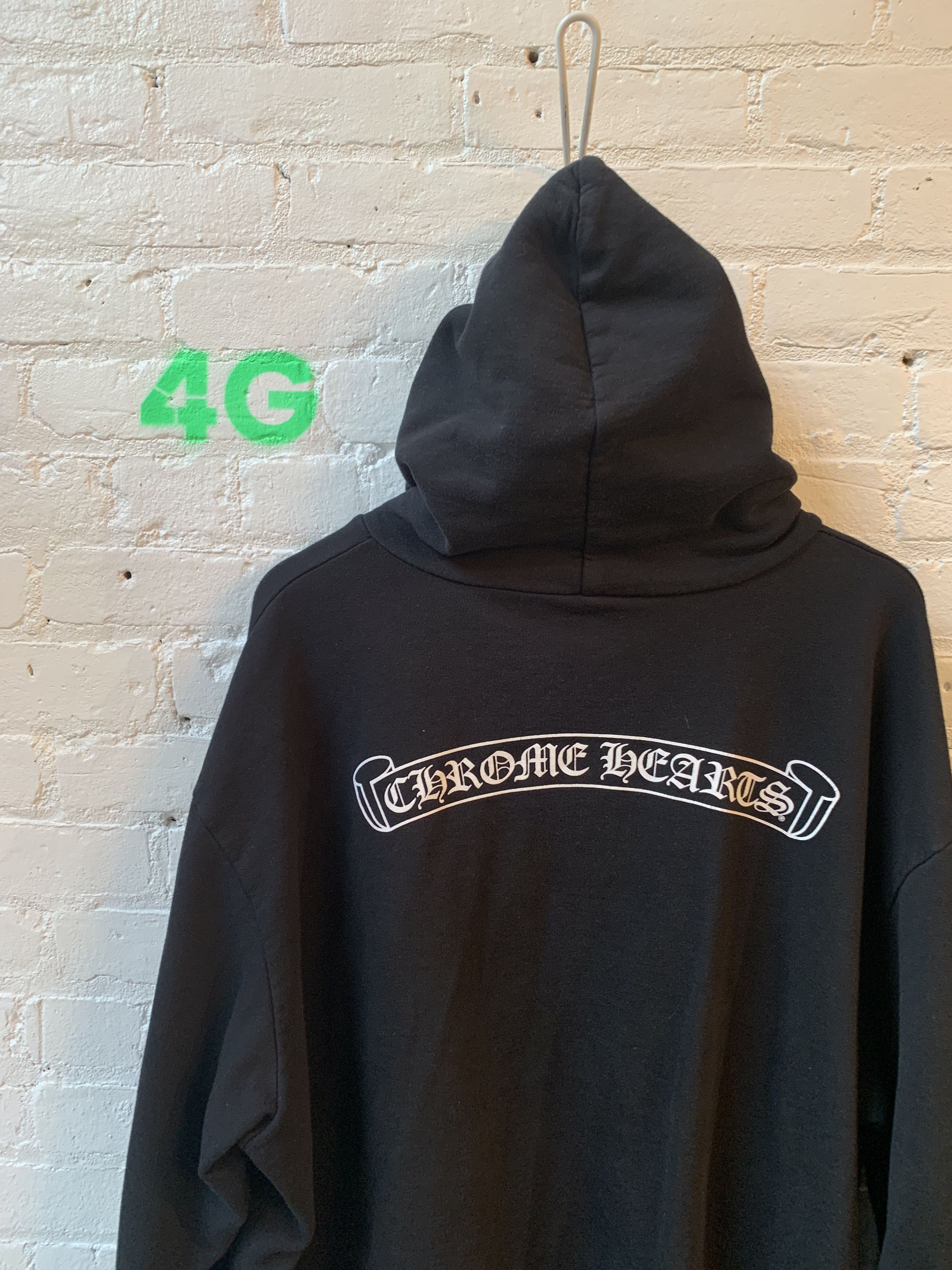 Chrome Hearts CHROME HEARTS Spell out hoodie white on black Size US XXL / EU 58 / 5 - 6 Thumbnail