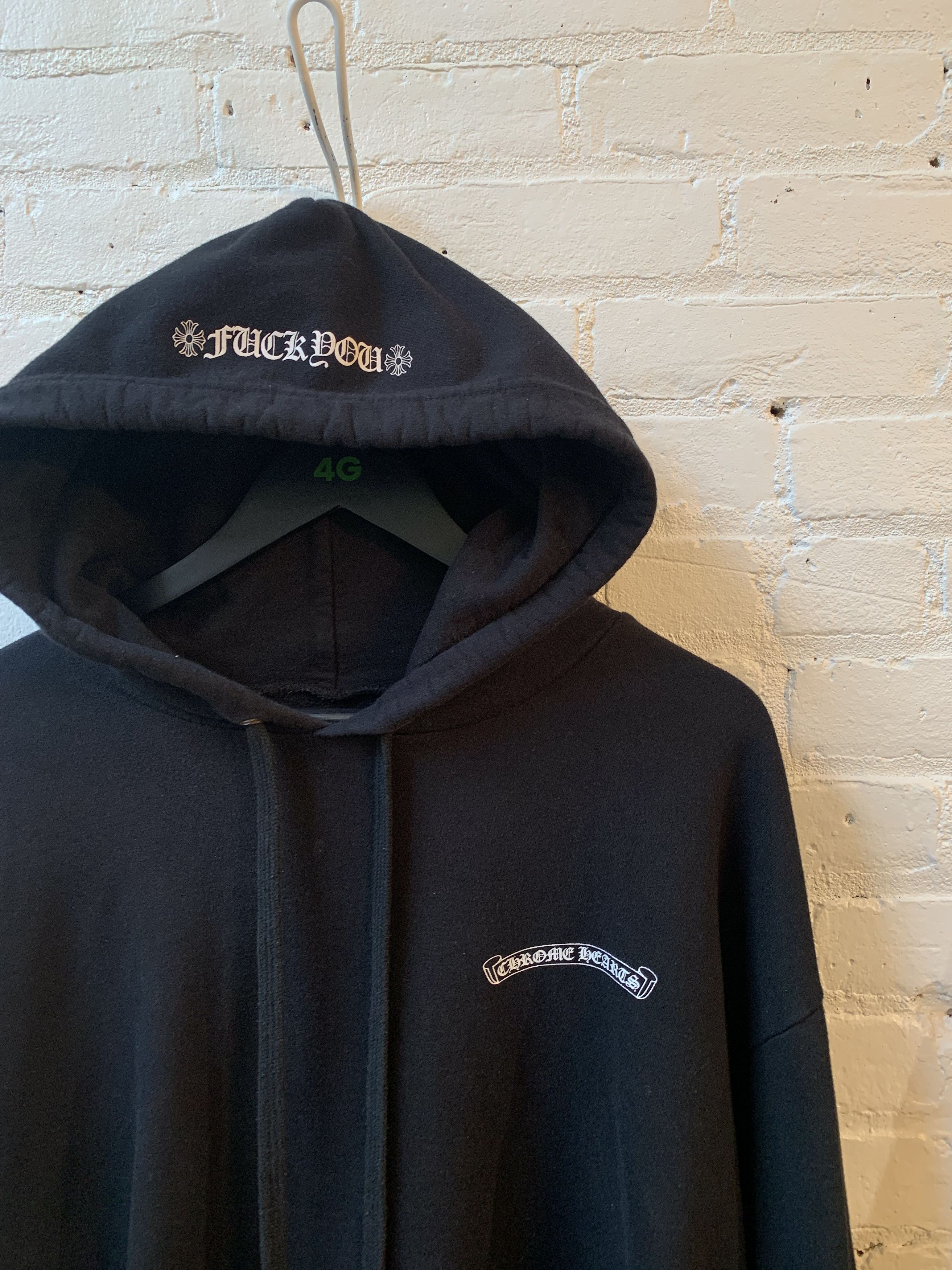 Chrome Hearts CHROME HEARTS Spell out hoodie white on black Size US XXL / EU 58 / 5 - 2 Thumbnail