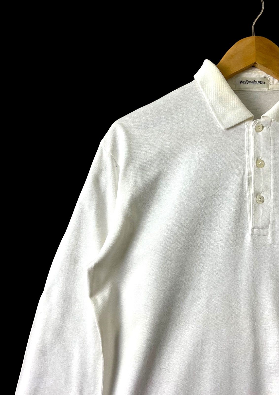 Vintage × Yves Saint Laurent VTG YVES SAINT LAURENT SLIMFIT LONGSLEEVE POLO SINGLE POCKET Size M / US 6-8 / IT 42-44 - 6 Thumbnail