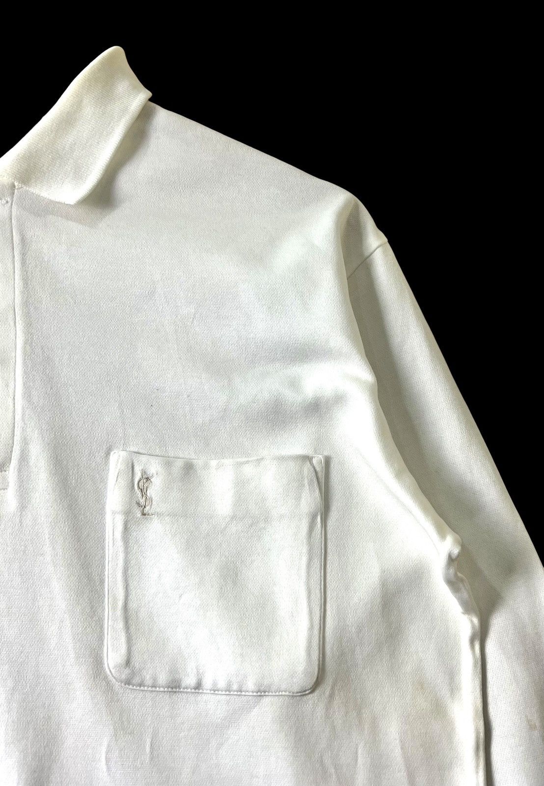 Vintage × Yves Saint Laurent VTG YVES SAINT LAURENT SLIMFIT LONGSLEEVE POLO SINGLE POCKET Size M / US 6-8 / IT 42-44 - 5 Thumbnail
