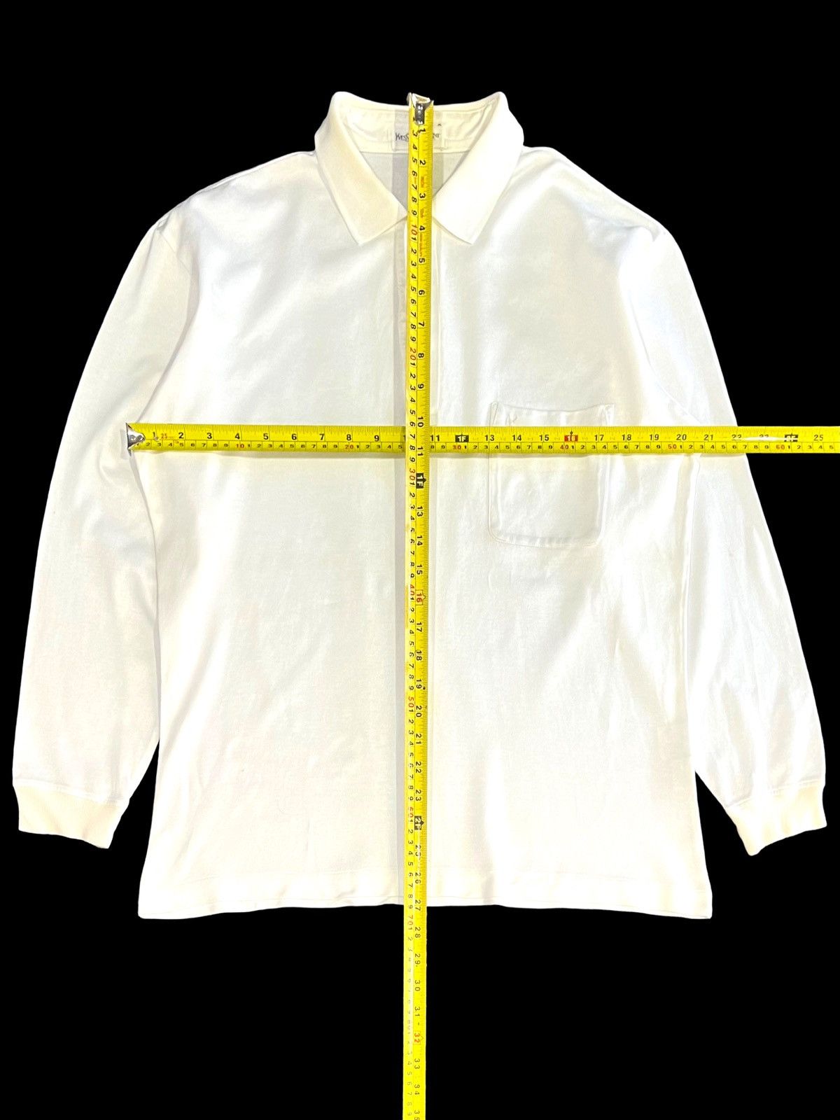 Vintage × Yves Saint Laurent VTG YVES SAINT LAURENT SLIMFIT LONGSLEEVE POLO SINGLE POCKET Size M / US 6-8 / IT 42-44 - 14 Thumbnail