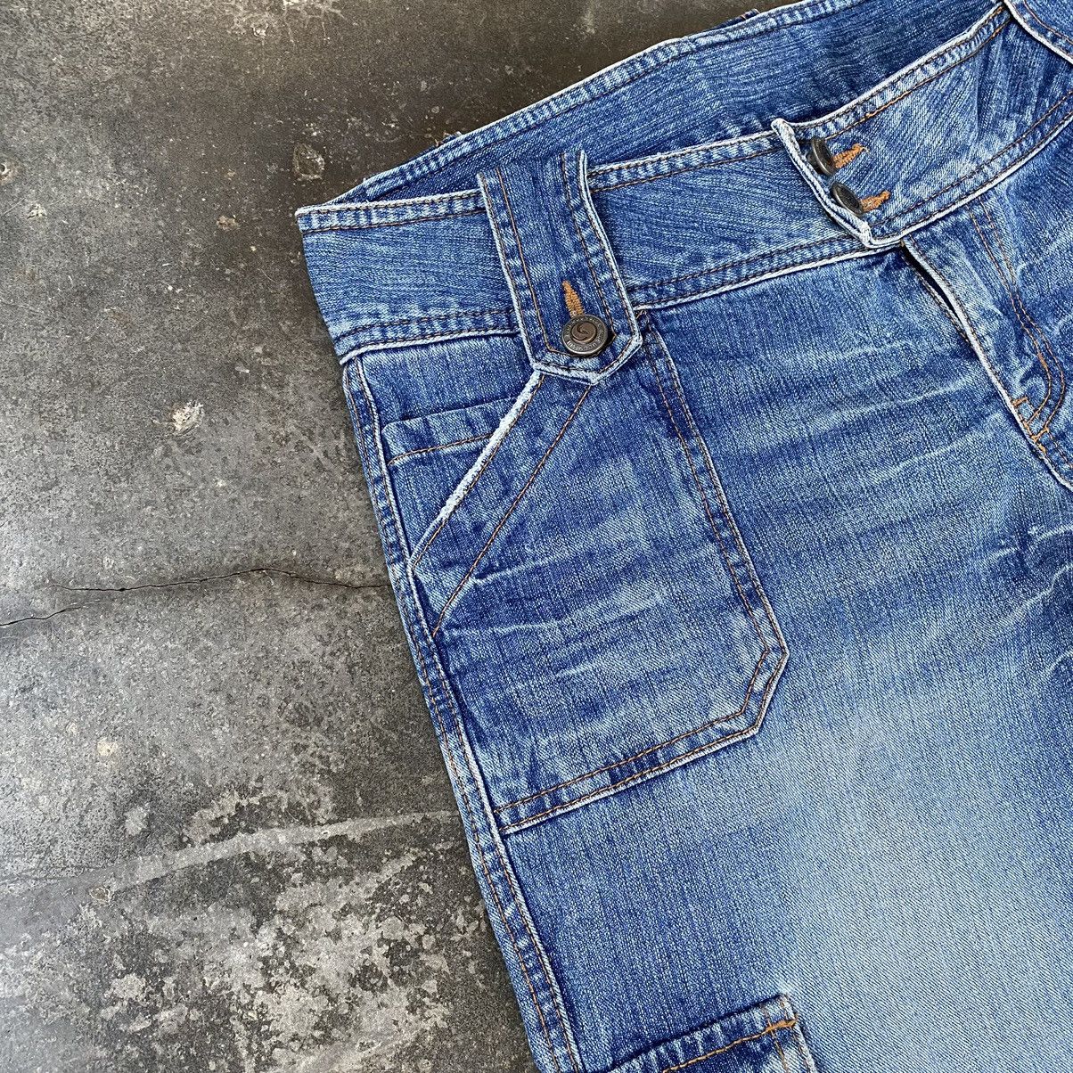 Japanese Brand Vintage Blue Moon Blue Bell Bottoms Cargo Distressed Pants Size US 34 / EU 50 - 5 Thumbnail