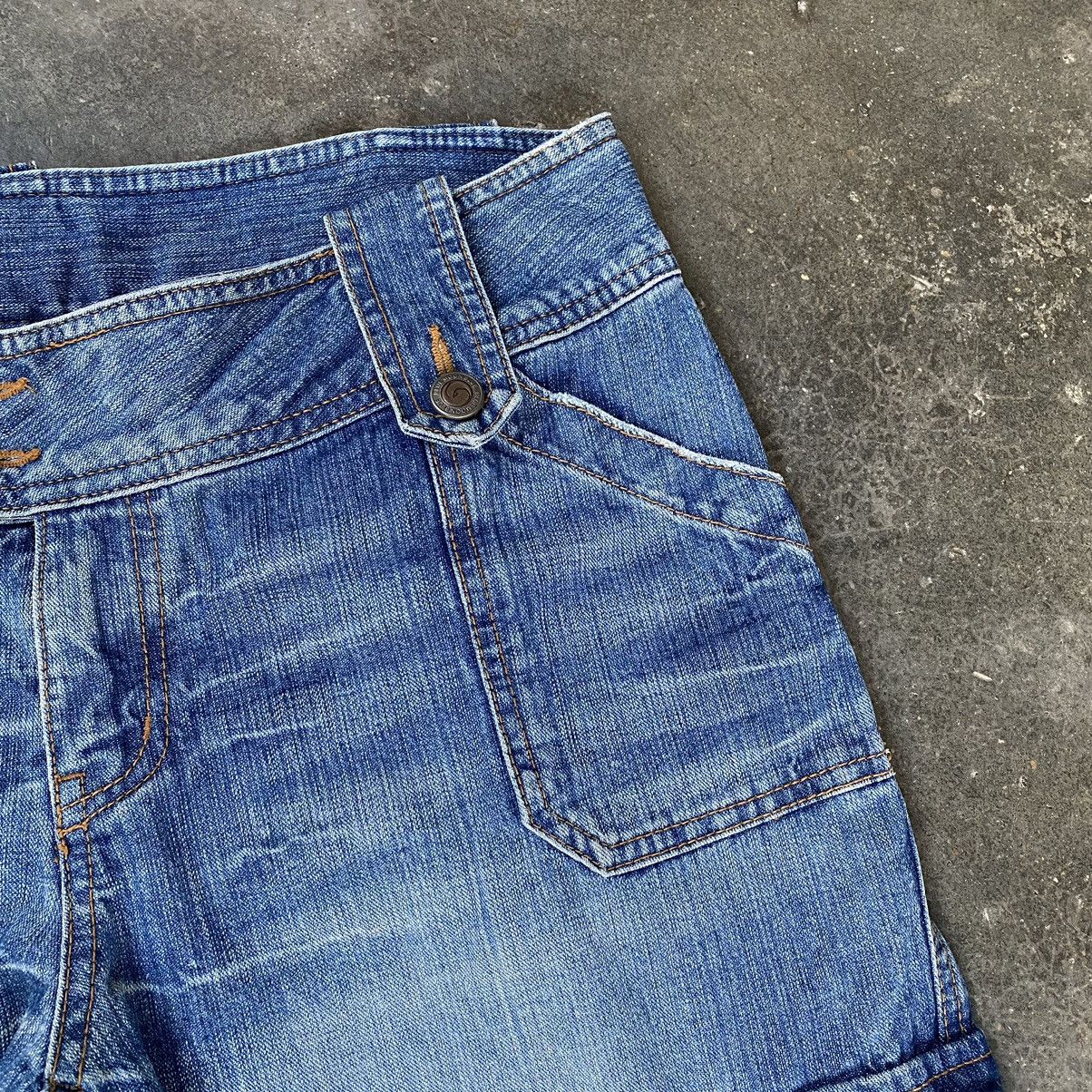 Japanese Brand Vintage Blue Moon Blue Bell Bottoms Cargo Distressed Pants Size US 34 / EU 50 - 6 Thumbnail