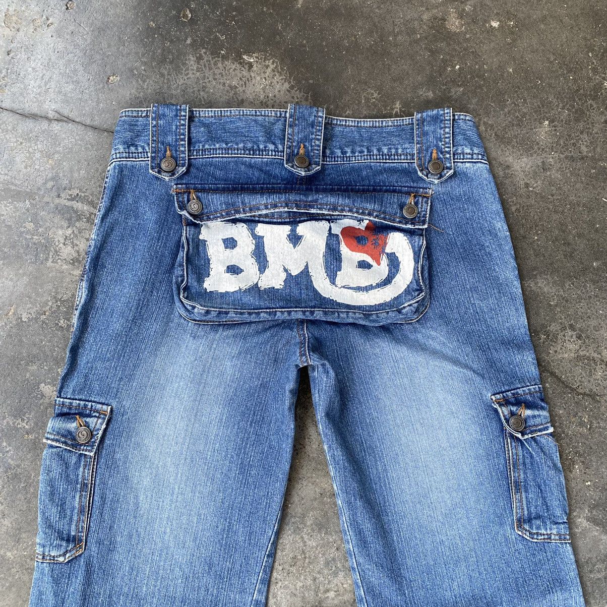Japanese Brand Vintage Blue Moon Blue Bell Bottoms Cargo Distressed Pants Size US 34 / EU 50 - 9 Thumbnail