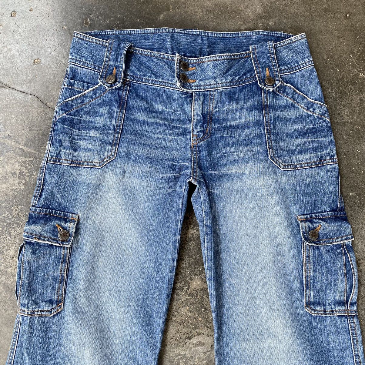Japanese Brand Vintage Blue Moon Blue Bell Bottoms Cargo Distressed Pants Size US 34 / EU 50 - 3 Thumbnail
