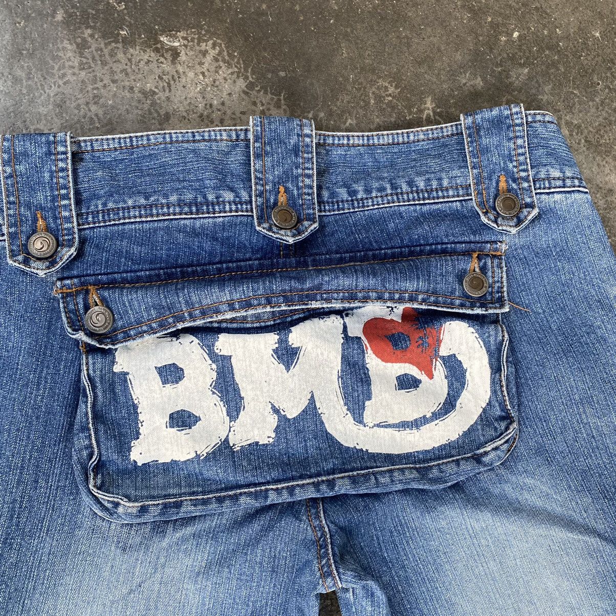 Japanese Brand Vintage Blue Moon Blue Bell Bottoms Cargo Distressed Pants Size US 34 / EU 50 - 10 Thumbnail